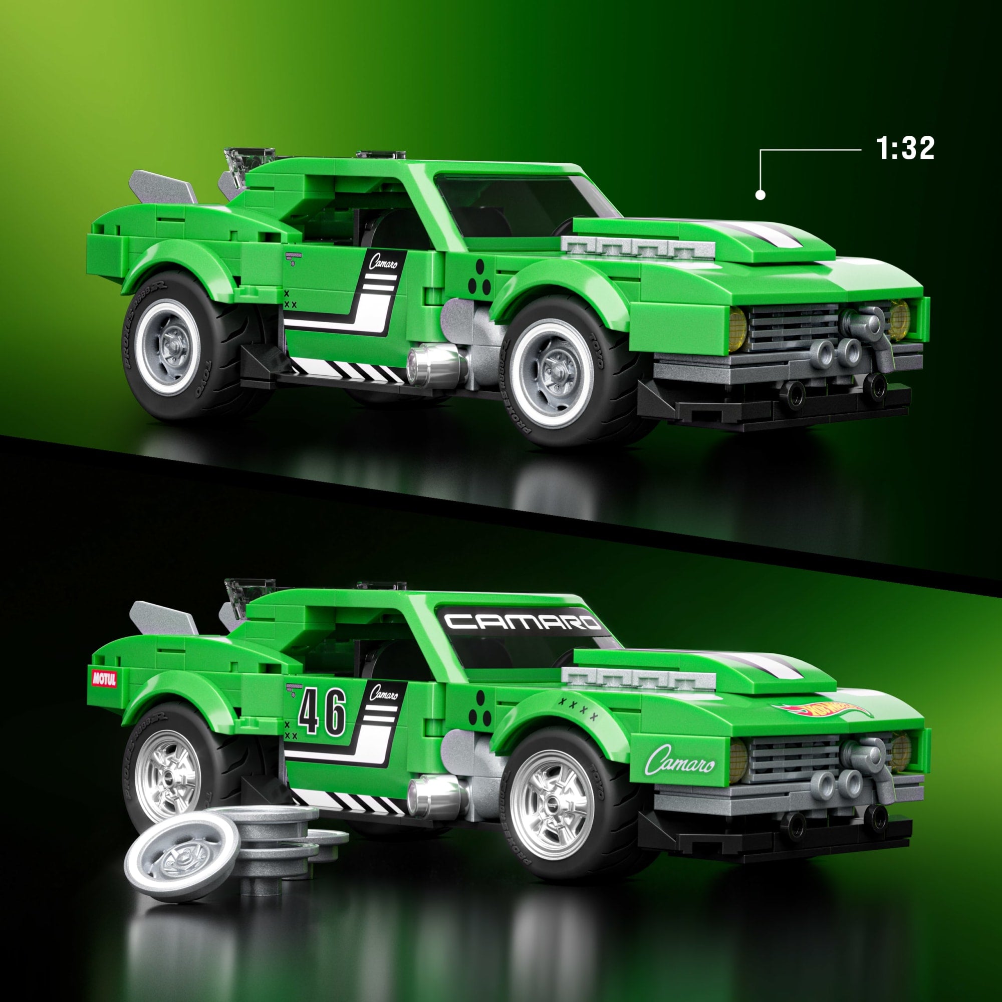 Mattel Brick Shop Hot Wheels Juguete de Construcción Speed Custom 68 Camaro - Image 3