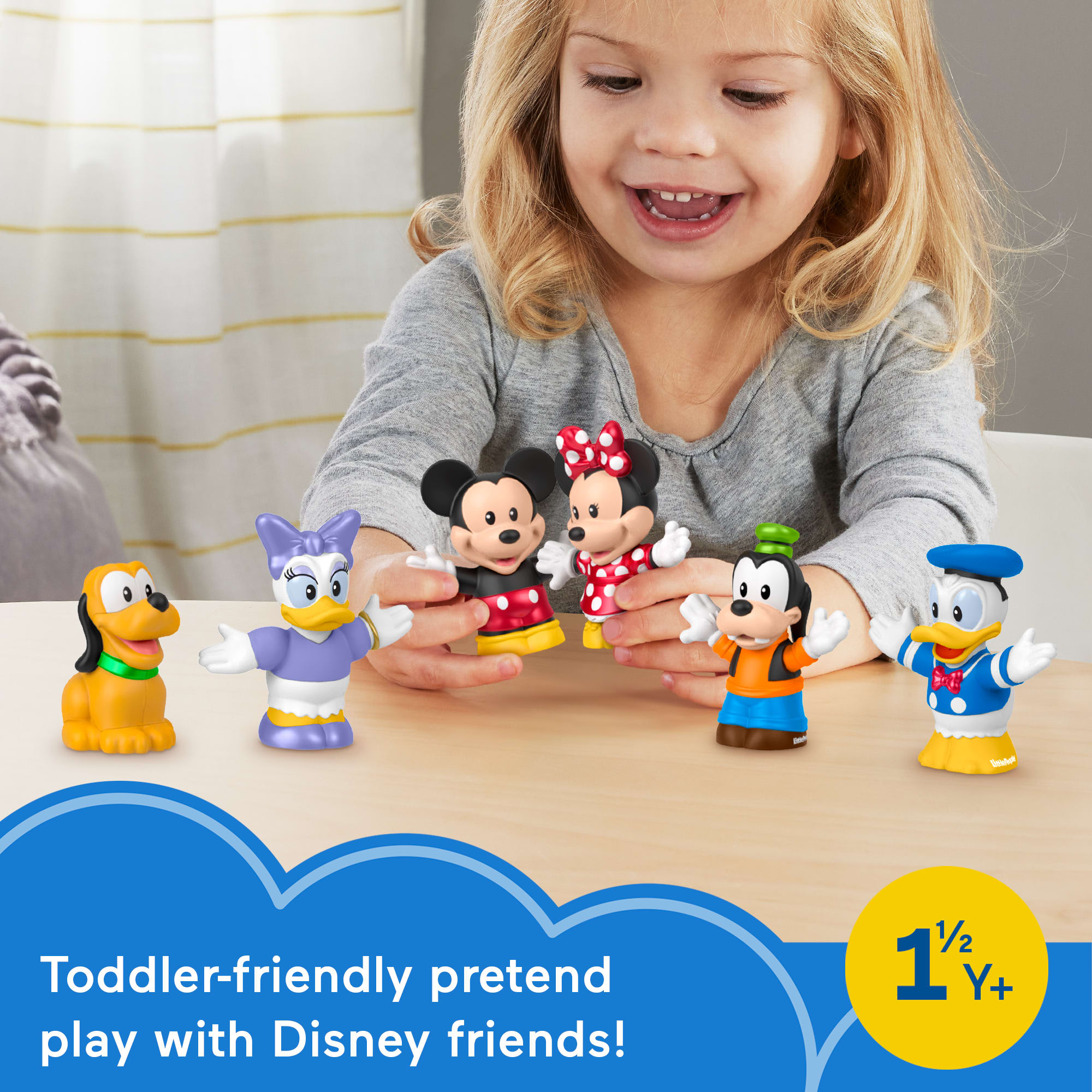Fisher-Price Little People Disney Mickey & Friends 6-Piece Figure Set For Toddlers & Kids - Image 3