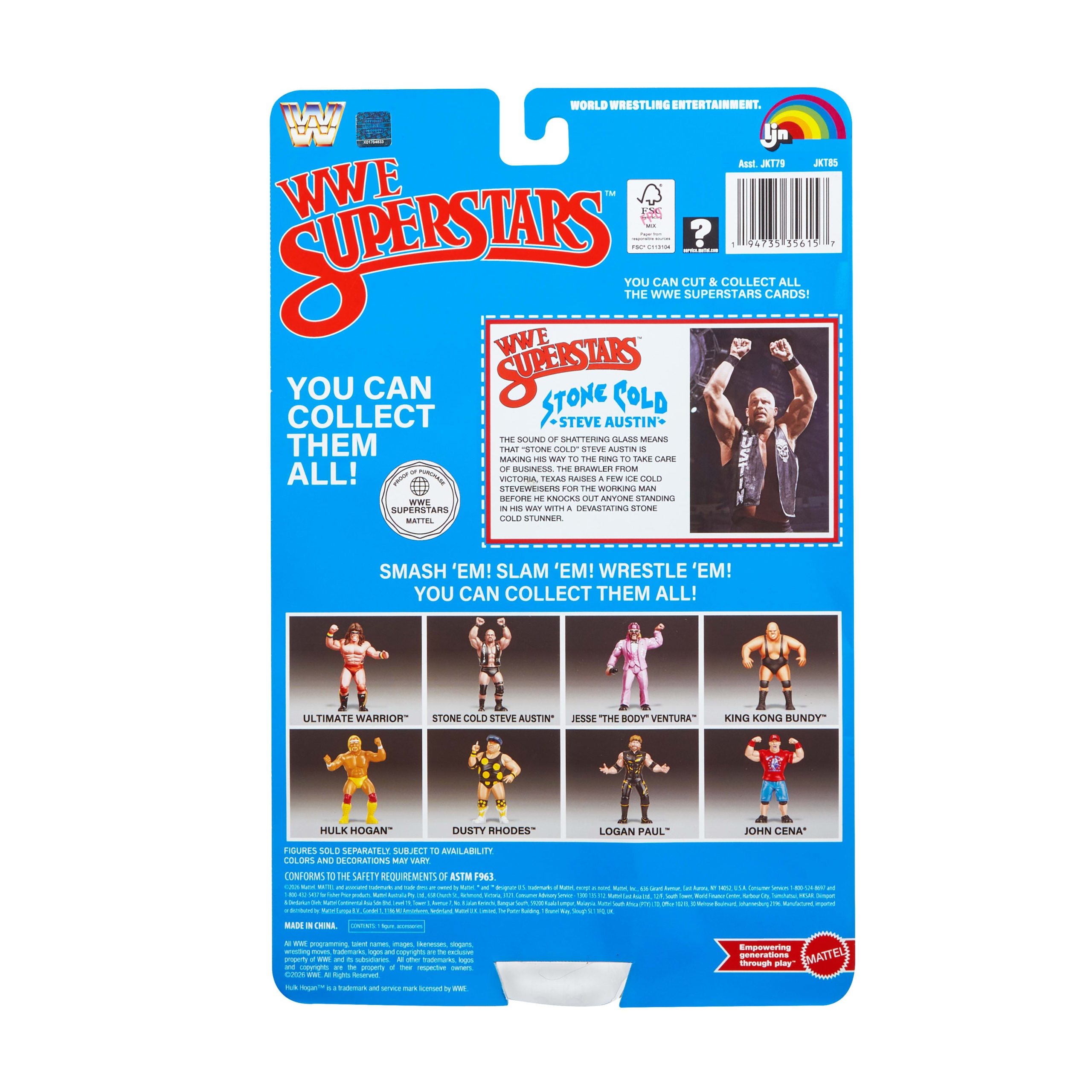 Ljn WWE Superstars Stone Cold Steve Austin Action Figure. 1980s Retro 8-Inch Collectible Toy - Image 6