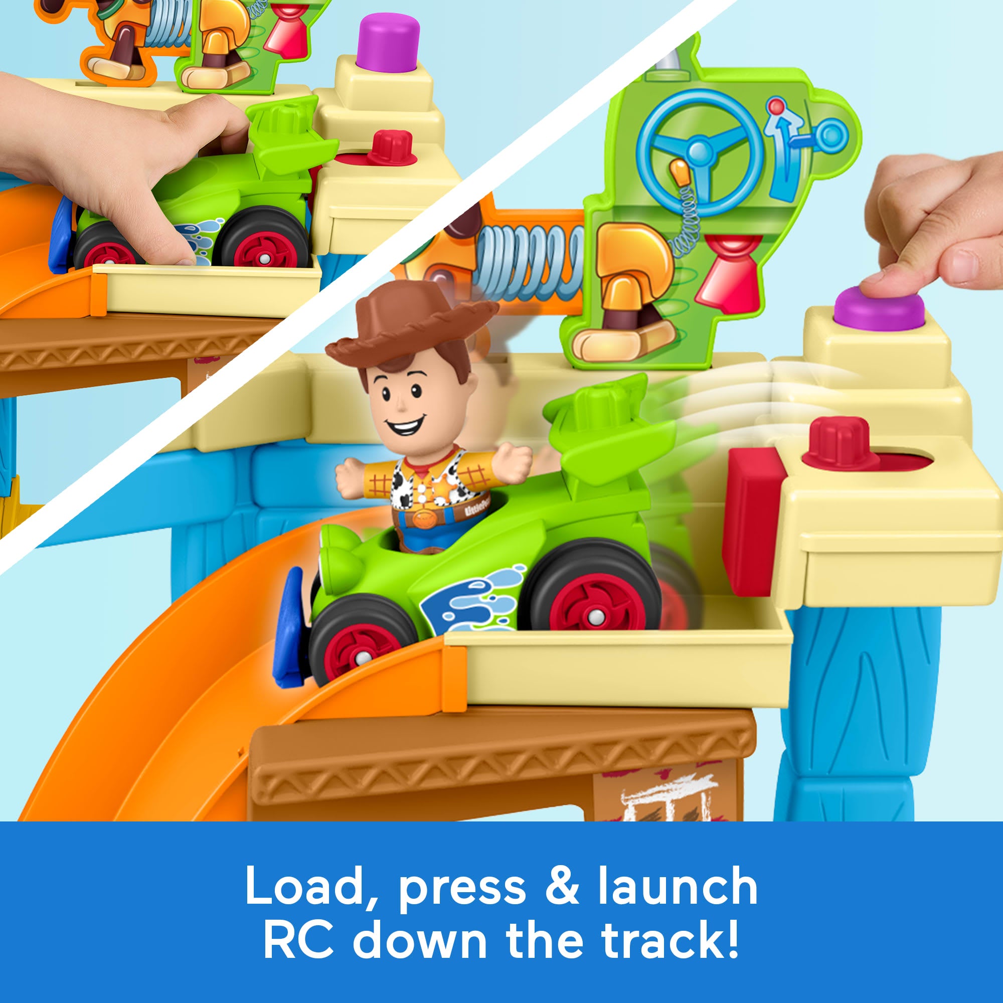 Fisher-Price Little People Disney & Pixar Toy Story Andy's Room Toddler Playset. Woody & RC Vehicle - Image 3