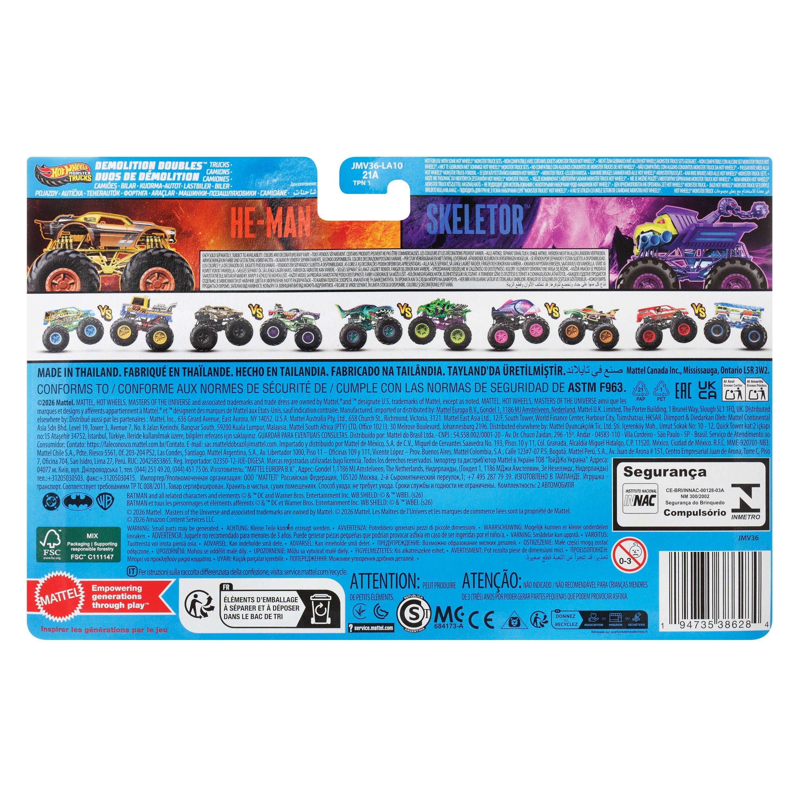 Hot Wheels Monster Trucks Masters Of The Universe Paquete de 2 Autos - Image 2