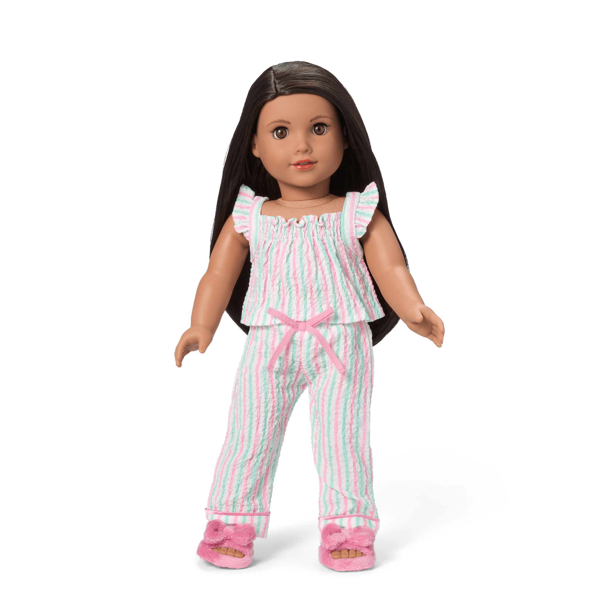 Raquel's™ Coastal Stripes Pajamas for Girls & 18-inch Dolls - Image 8