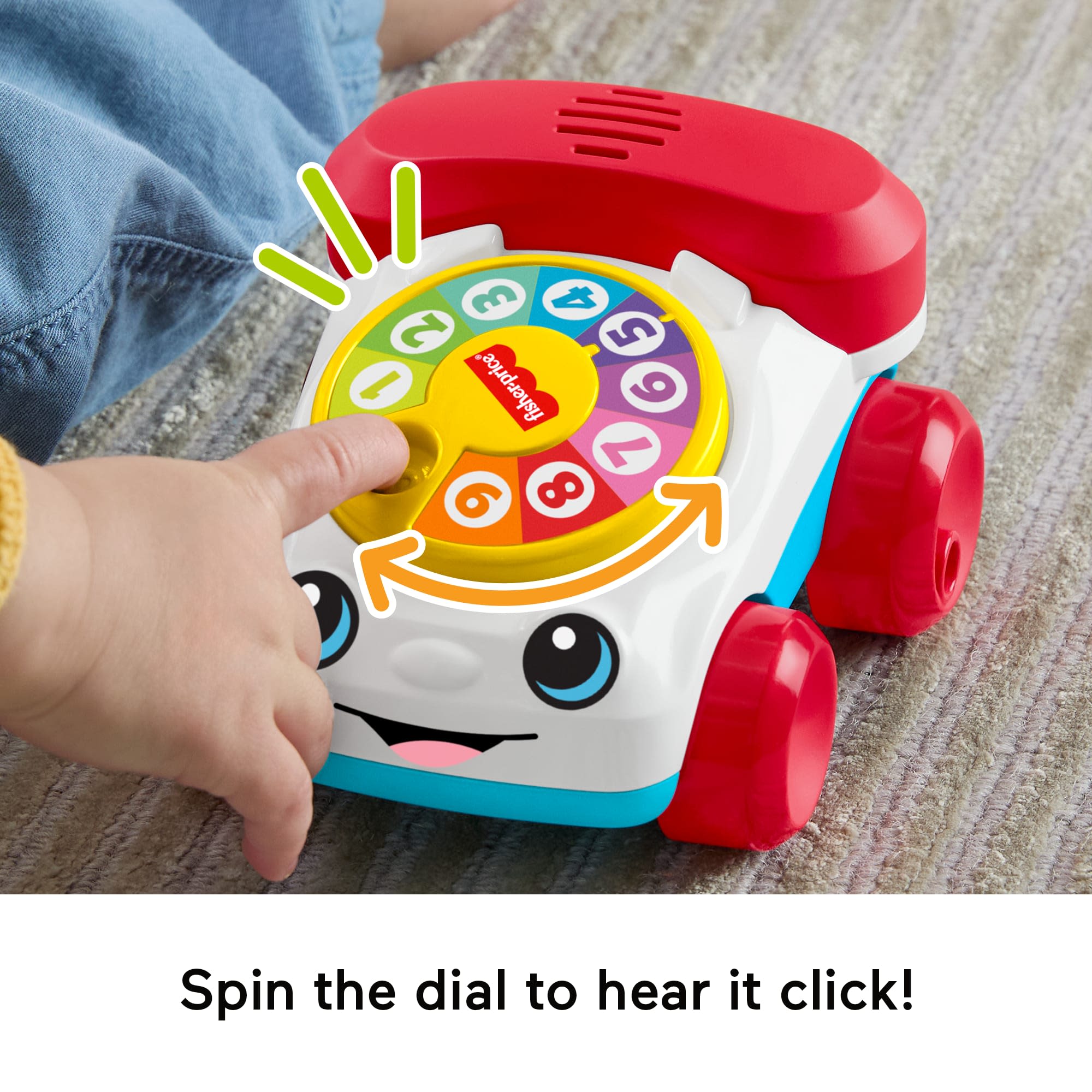 Fisher-Price Chatter Telephone Vehicle Push-Along Toy With Sounds For Baby & Toddler - Image 3