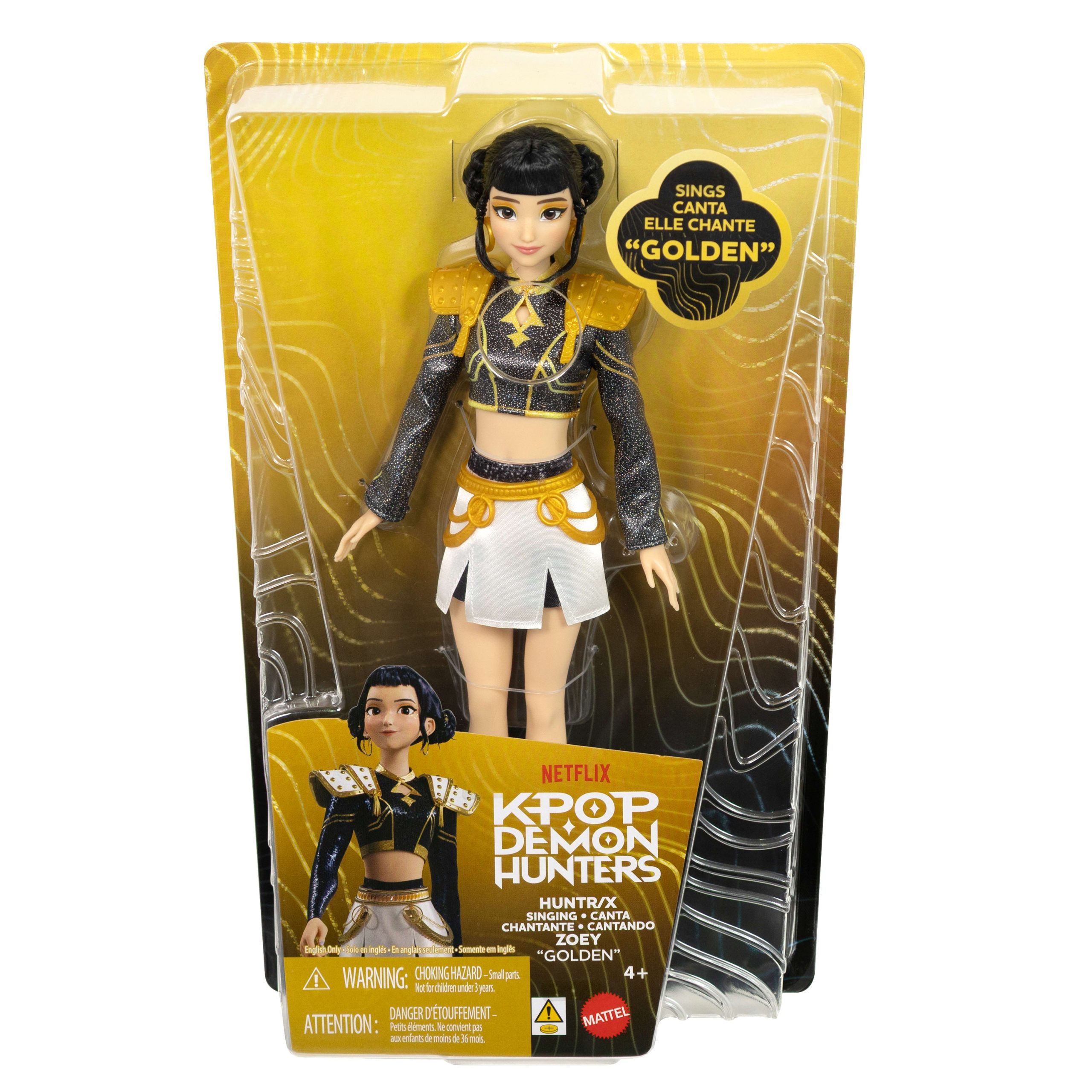 KPop Demon Hunters HUNTR/X Zoey Golden Singing Doll in Removable Outfit & 5 Posable Joints - Image 6