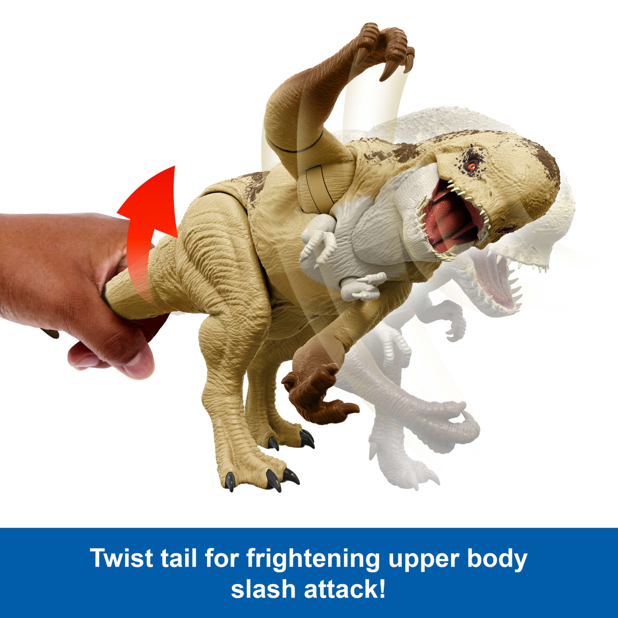 Jurassic World Rebirth Distortus Rex Action Figure. 22 inch Rumble N Rampage Dinosaur Toy. 2 Attacks - Image 3