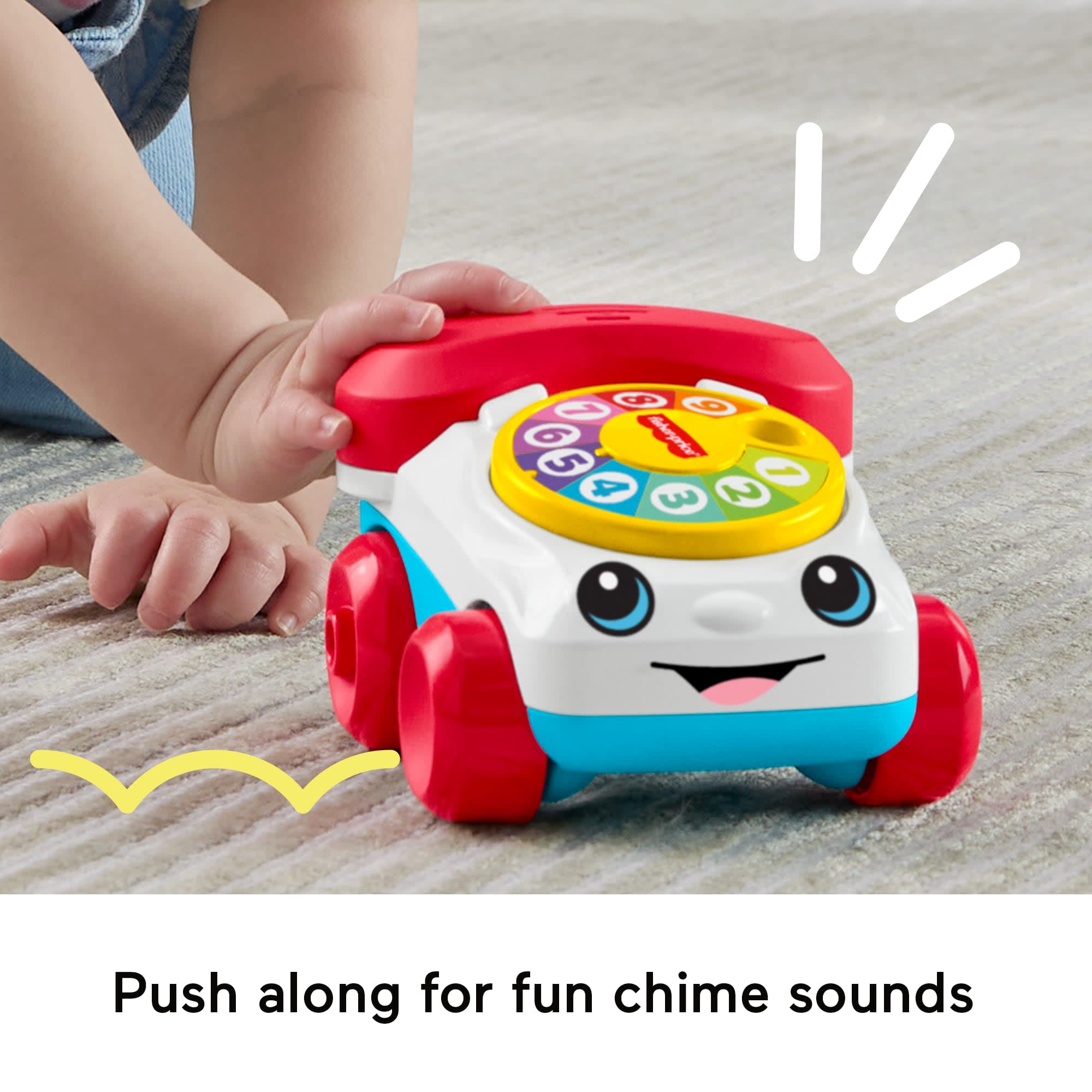 Fisher-Price Chatter Telephone Vehicle Push-Along Toy With Sounds For Baby & Toddler - Image 5