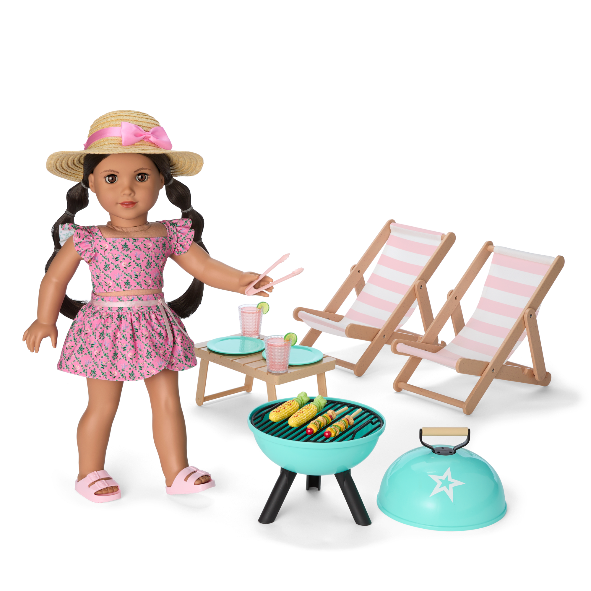 Raquel's™ Beach Chairs & Barbecue Set for 18-inch Dolls (Girl of the Year™ 2026) - Image 2