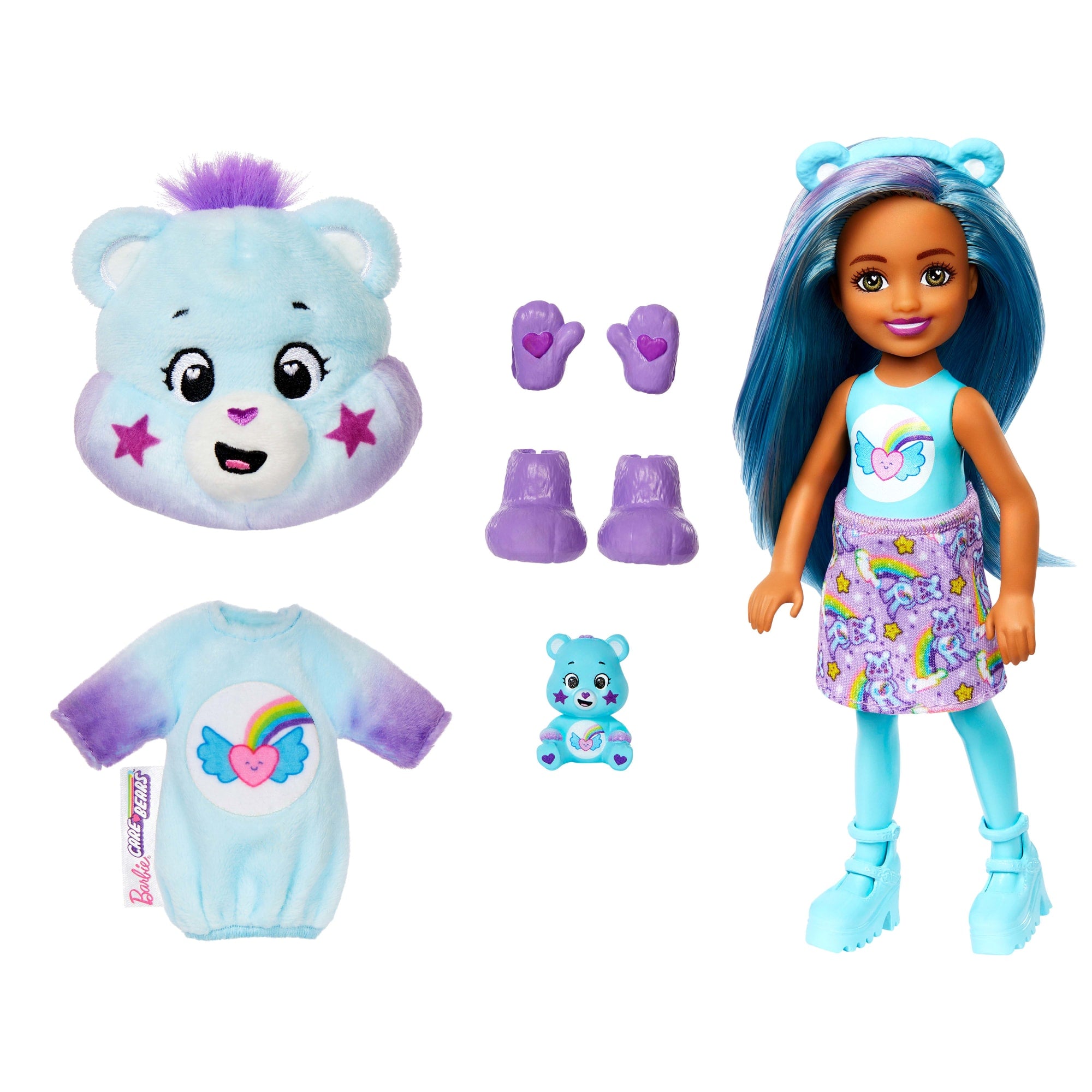 Barbie Cutie Reveal Care Bears Chelsea Small Dolls & Accessories. Series 2 - Image 4