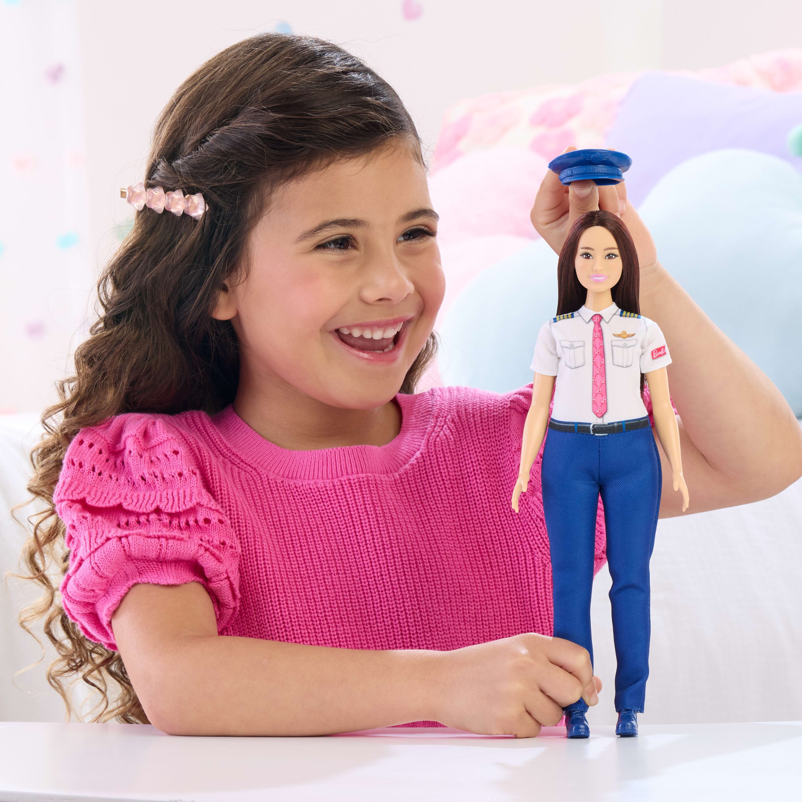 Barbie Careers Pilot Doll & Accessory. Fashion Doll Wearing Removable Uniform & Shoes With Hat - Image 2