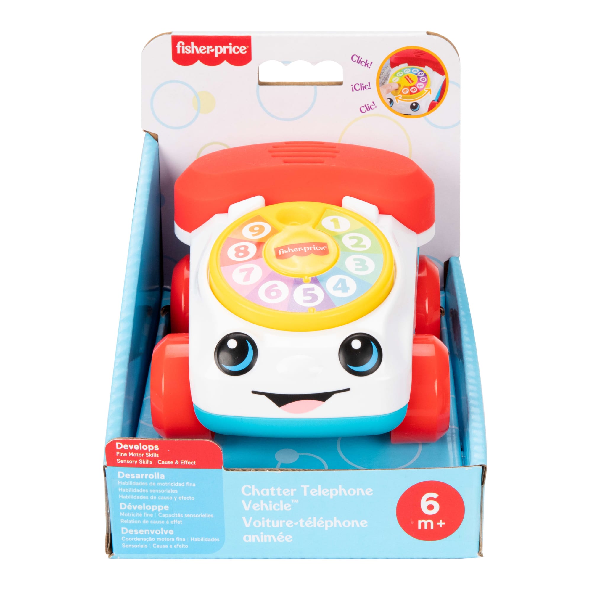 Fisher-Price Chatter Telephone Vehicle Push-Along Toy With Sounds For Baby & Toddler - Image 6