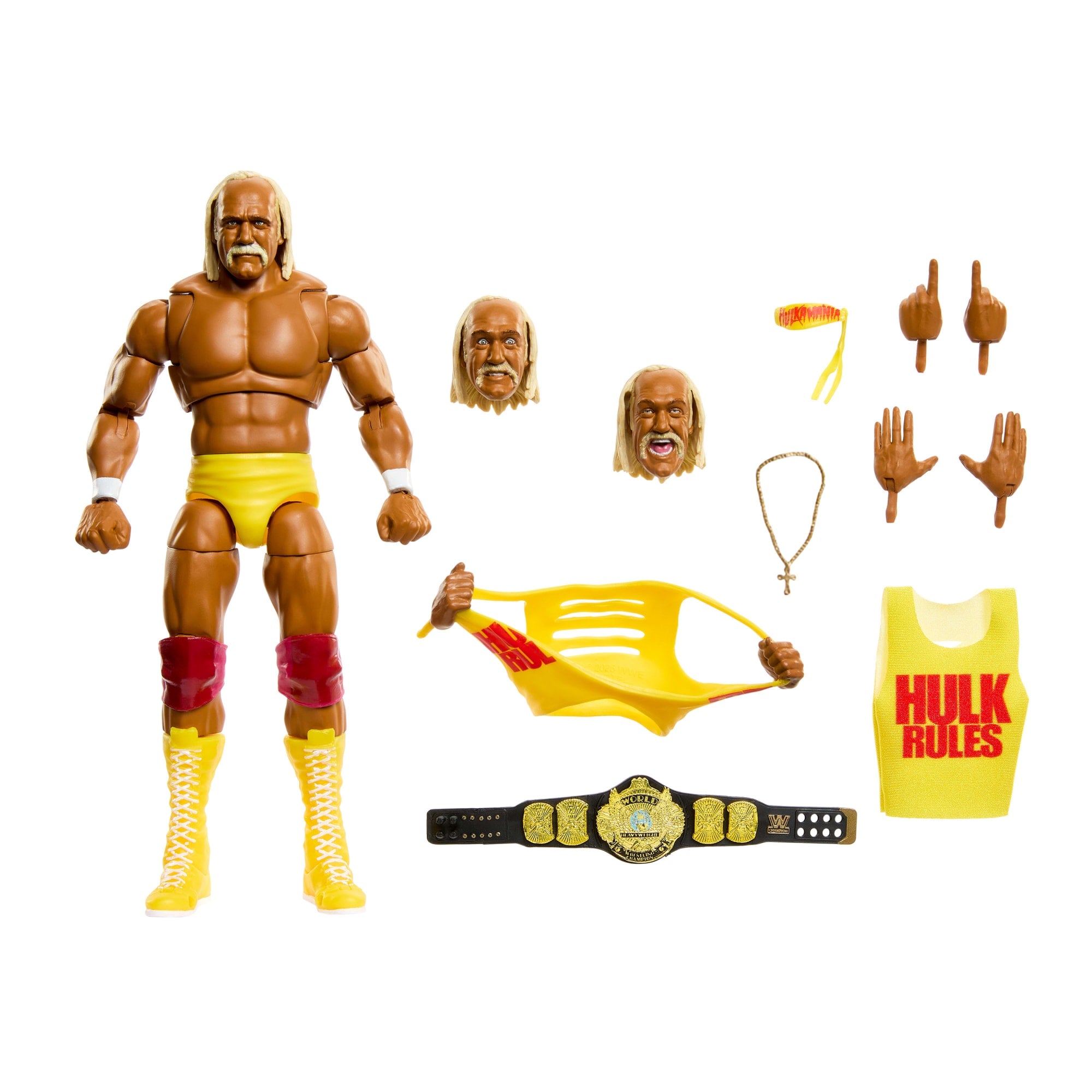 WWE Ultimate Edition Hulk Hogan Action Figure & Accessories Set. 6-Inch Collectible