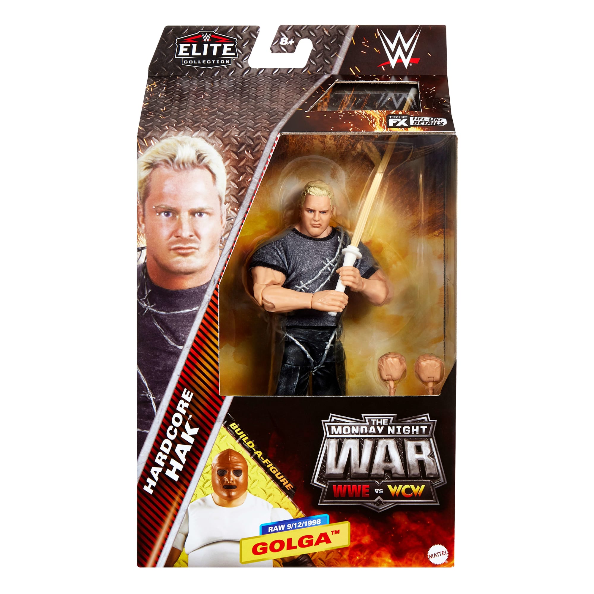 WWE Elite Collection Monday Night War Hardcore Hak Action Figure & Golga Build-A-Figure Parts - Image 10