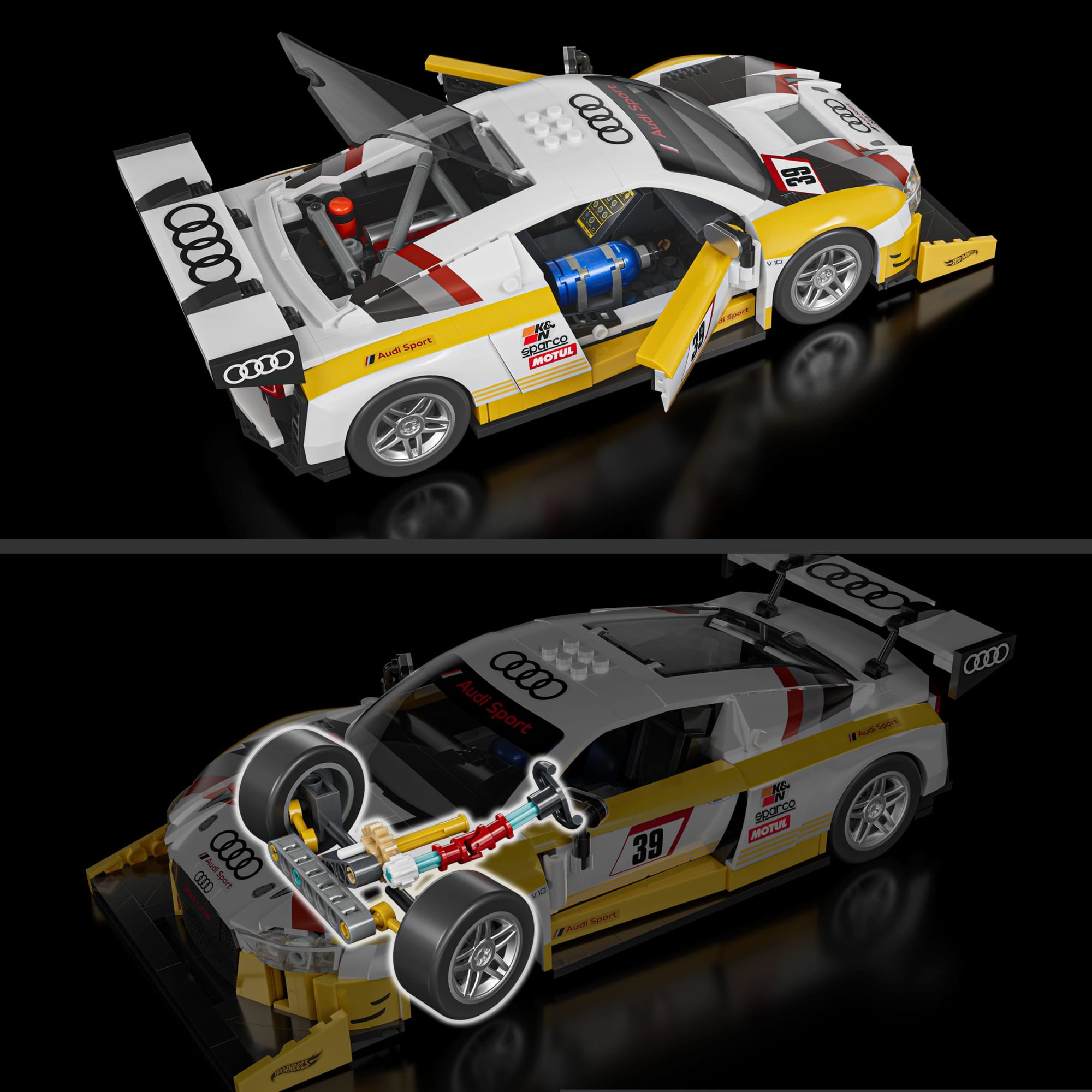 Mattel Brick Shop Hot Wheels Jogo de Construção Mattel Brick Shop Hot Wheels Elite Audi - Image 6