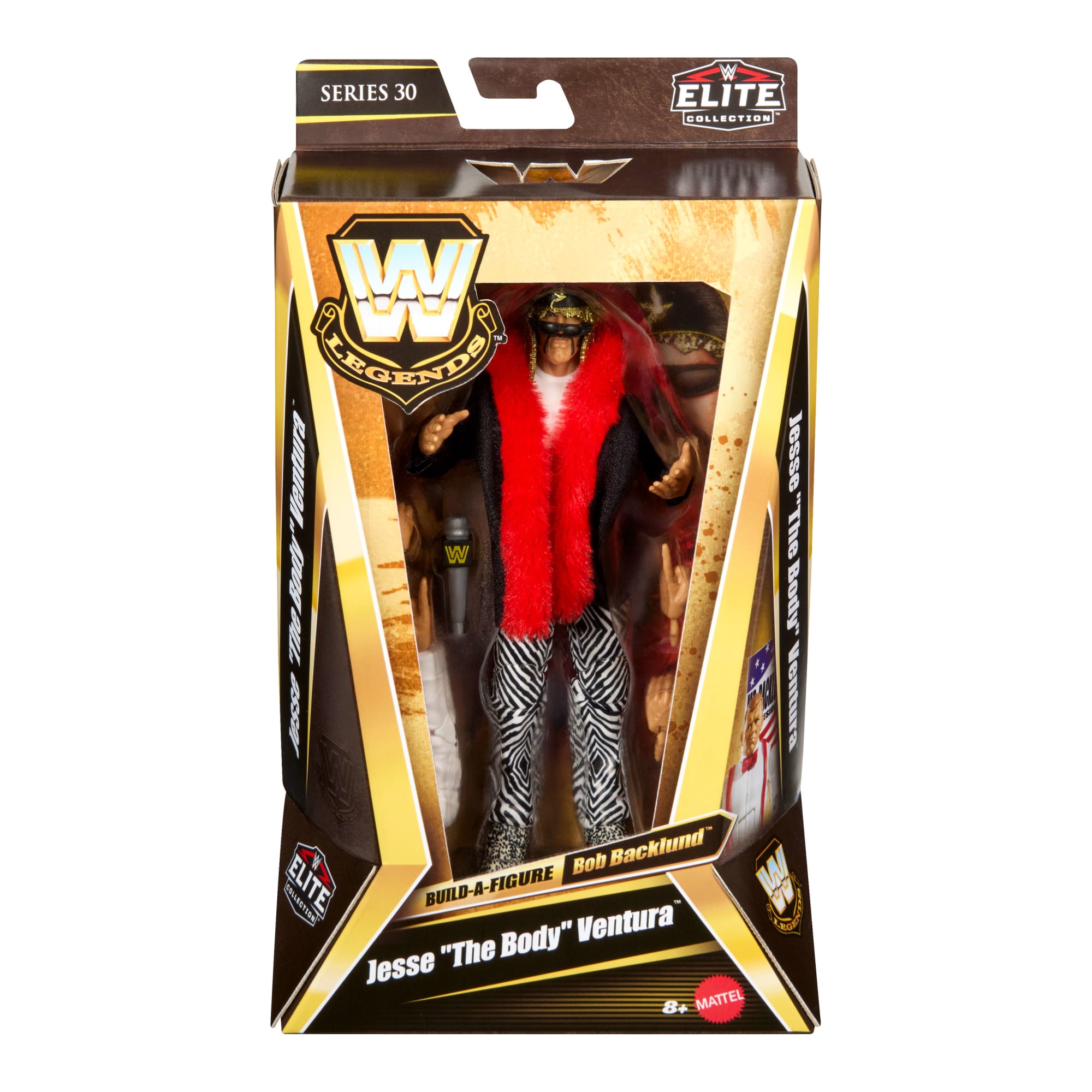 WWE Elite Legends Jesse The Body Ventura Action Figure & Accessories. Series 30 6-Inch Set - Image 2