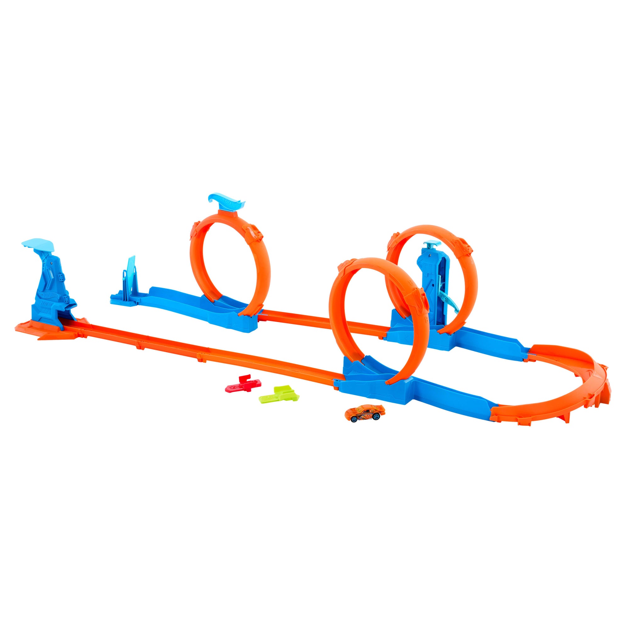 Hot Wheels Track Creator Triple Loop Pack & 1:64 Scale Toy Car. Track-Building Set - Image 6