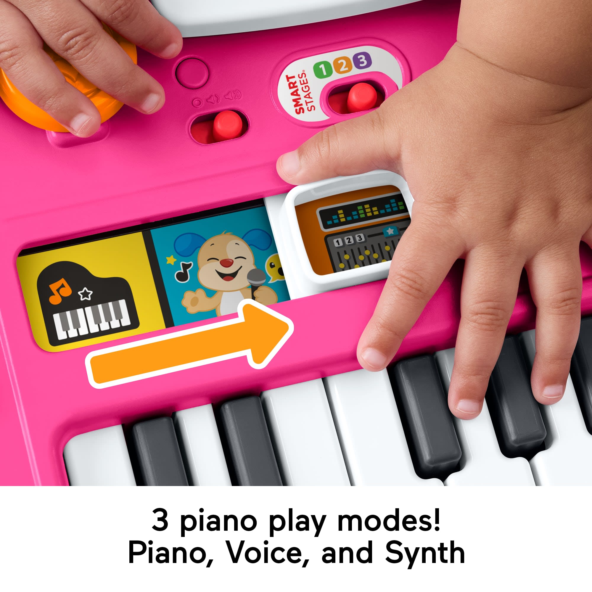 Fisher-Price Laugh & Learn Mix & Learn DJ Table. Baby & Toddler Musical Learning Toy. Pink - Image 3