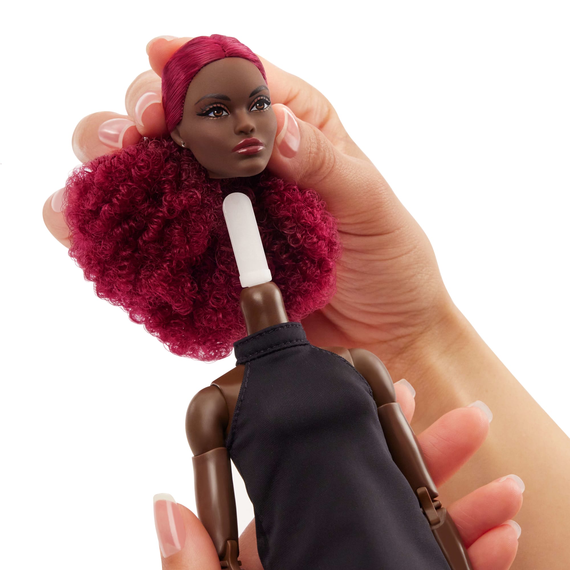 Barbie Basics Collectible Doll. Model 03 With Red Curly Hair. Black Dress & Boots - Image 6