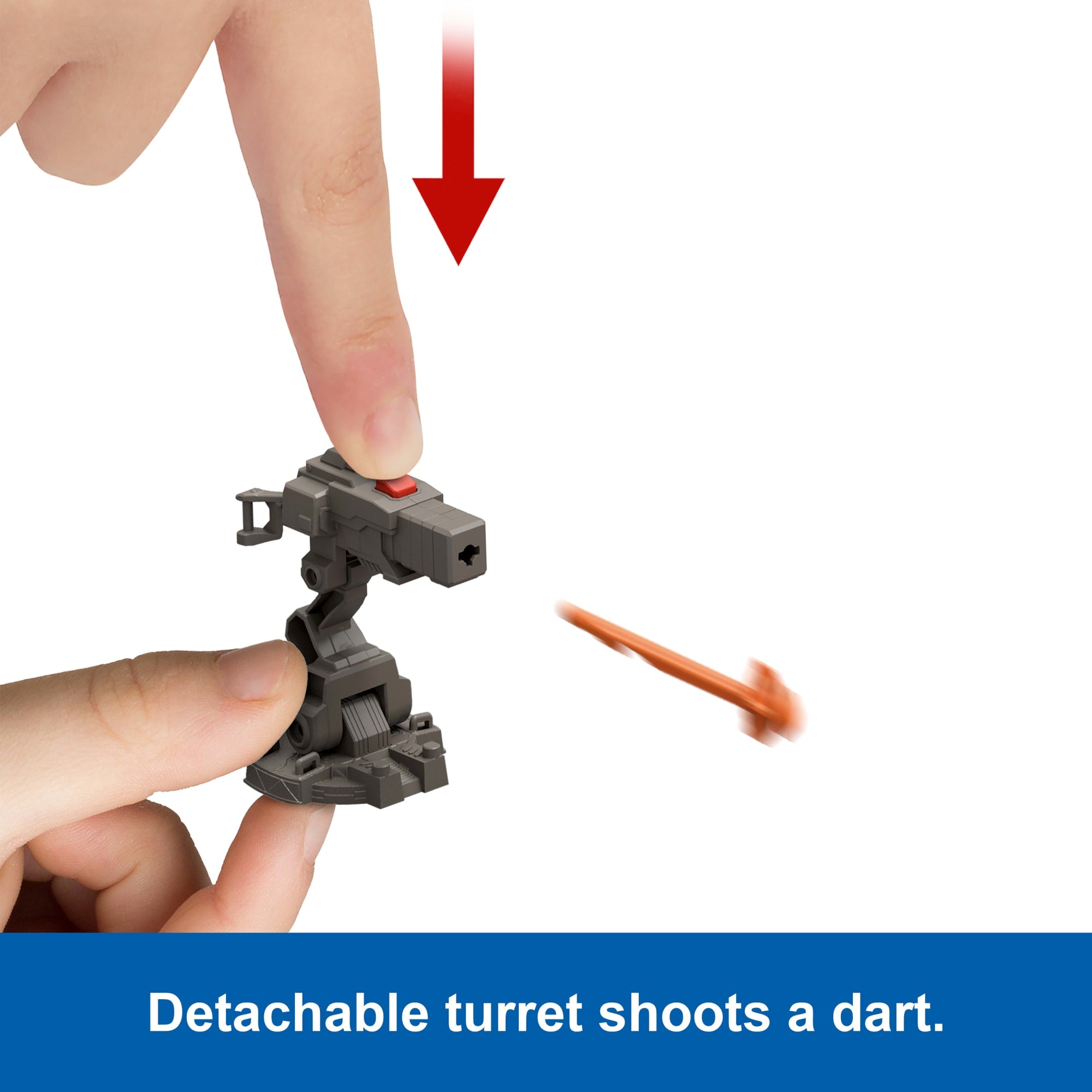 Jurassic World Rebirth Launch 'n Battle Vehicle With 1 Human & 1 Raptor Figure. Turret & Projectiles - Image 3