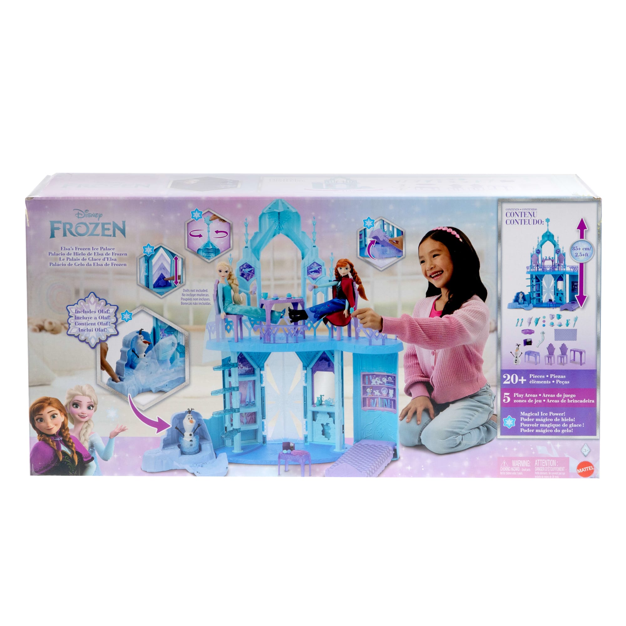 Disney Frozen Elsa's Frozen Ice Palace Castle Playset With Olaf. 5 Play Areas & 21 Accessories - Image 6