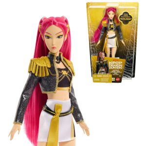 KPop Demon Hunters HUNTR/X Mira Golden Singing Doll in Removable Outfit & 5 Posable Joints