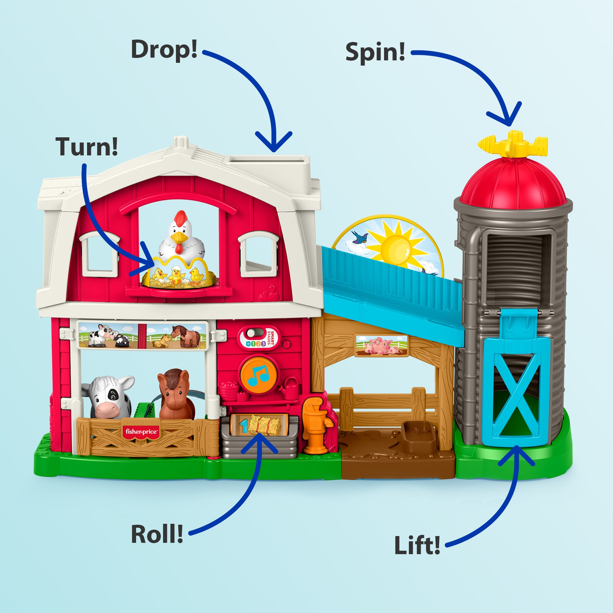 Fisher-Price Little People Caring Fun Animal Farm Playset Toddler Learning Toy. Multilanguage Version - Image 5