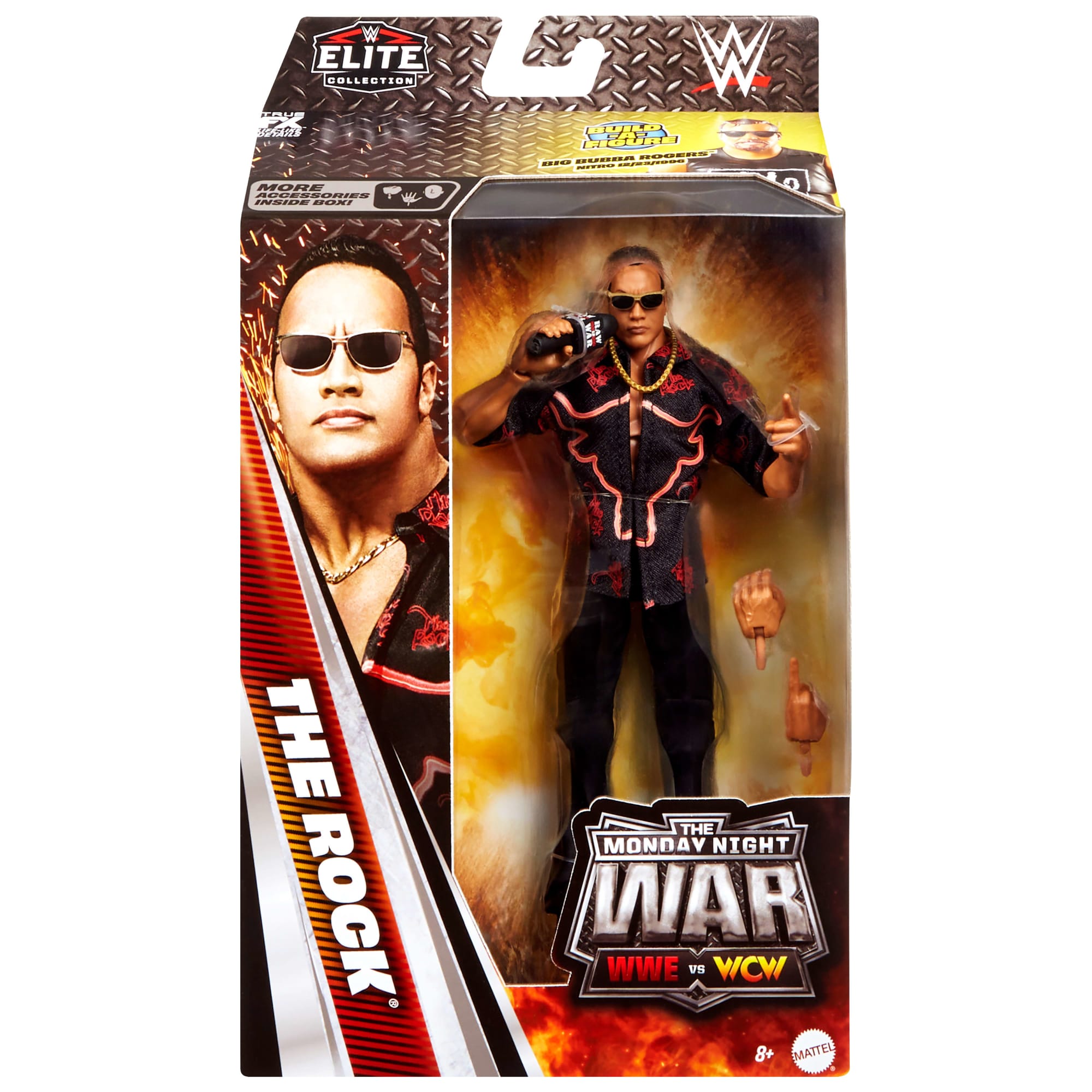 WWE Monday Night War Elite Collection The Rock Action Figure & Accessories 6-Inch Set - Image 2