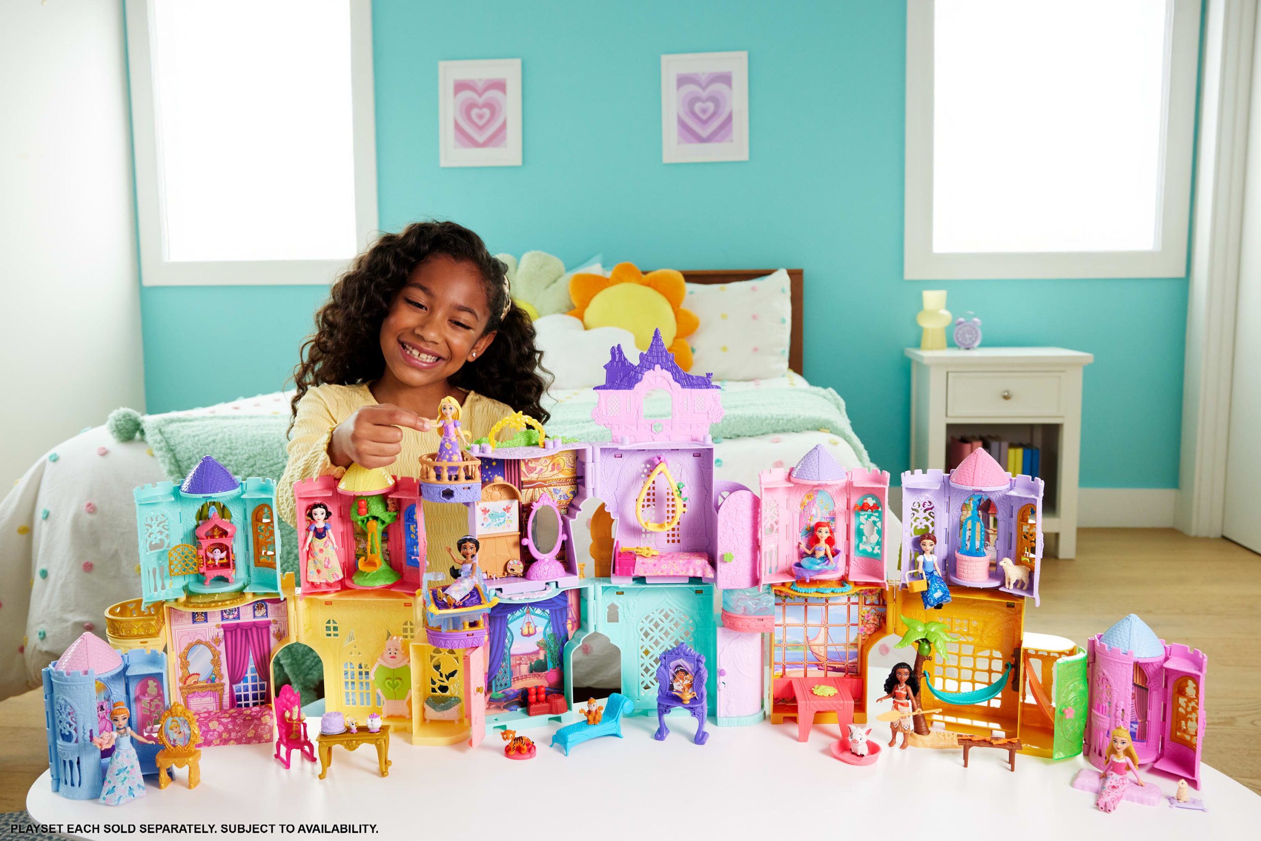 Disney Princess Rapunzel Storytime Stackers Doll House. Small Doll. Pascal Figure & 7 Accessories - Image 5
