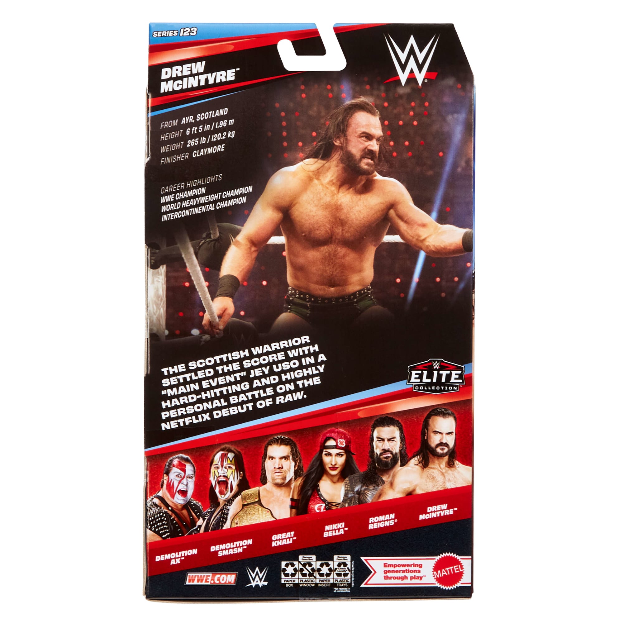 WWE Elite Drew Mcintyre Action Figure. Series #123 Set. 6-Inch Collectible With Accessories - Image 6