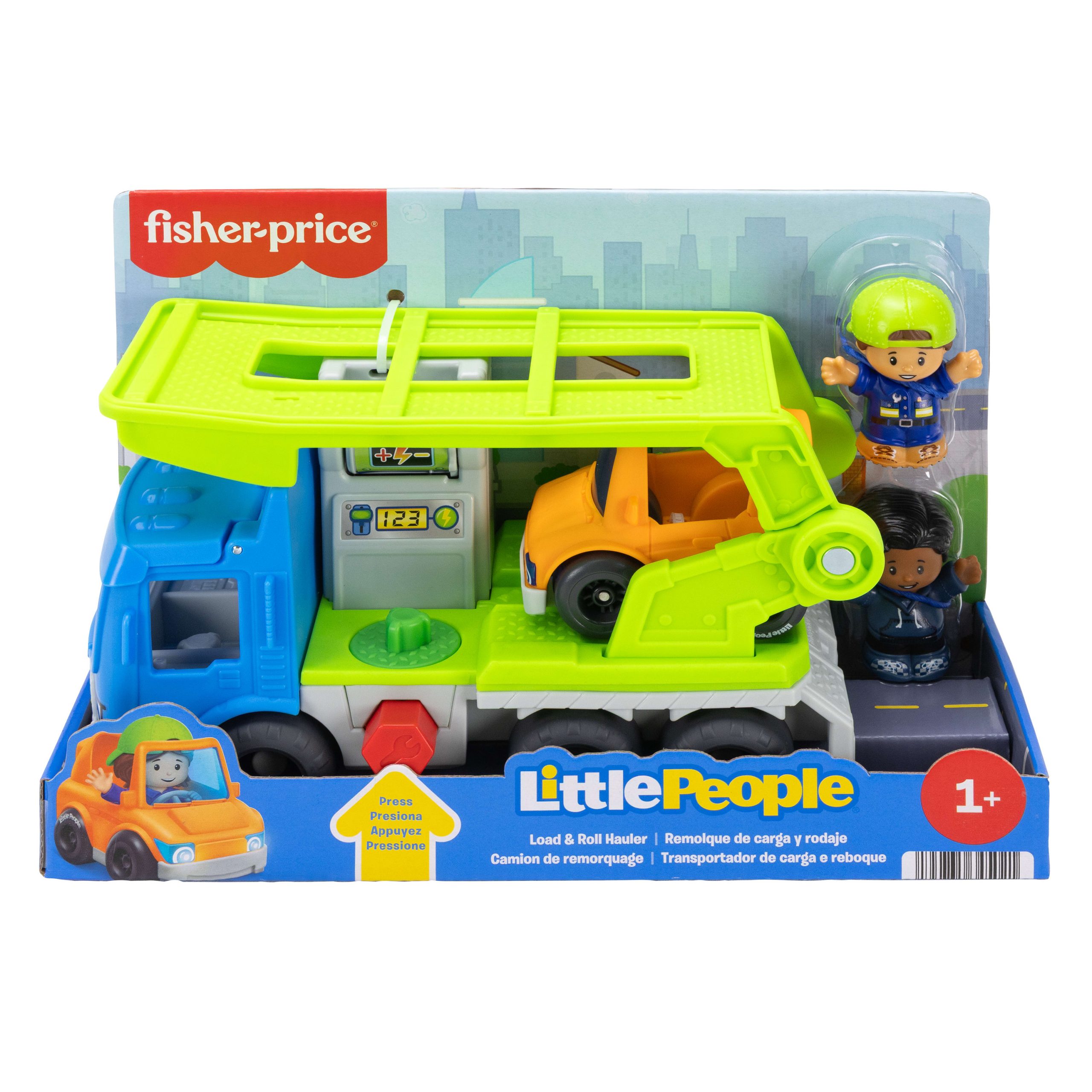 Fisher-Price Little People Load & Roll Hauler Car Carrier Toddler Playset. Vehicle & Figures - Image 5