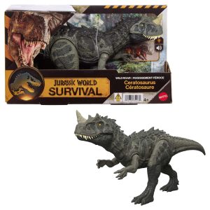 Jurassic World Wild Roar Ceratosaurus Dinosaur Action Figure Toy. Attack. Light & Sound. Scan Code