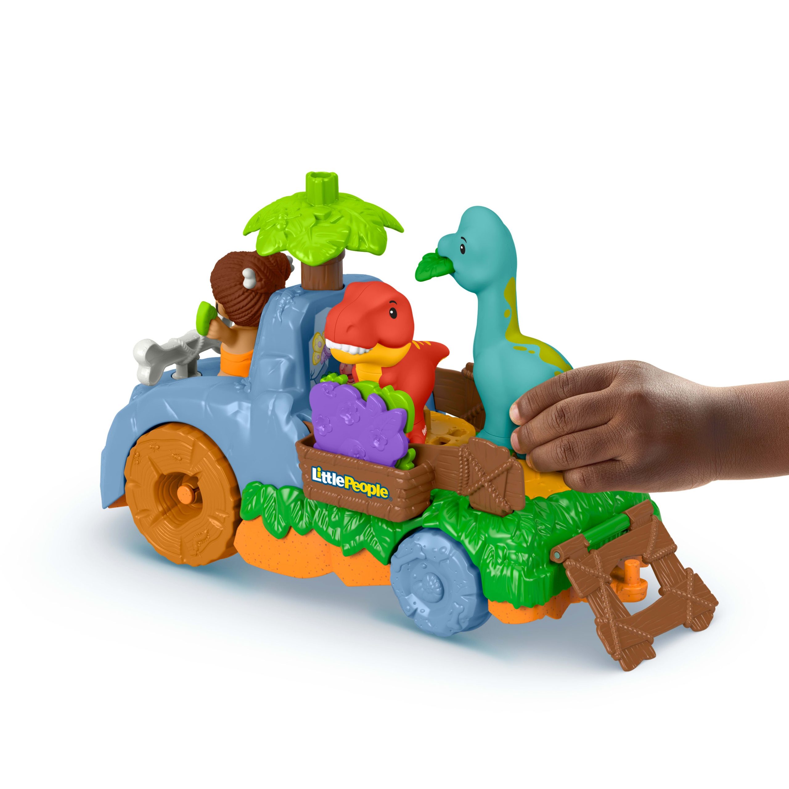 Camion Dino Gigoteur Little People de Fisher-Price. Coffret de Dinosaures de 6 Éléments Pour Les Tout-Petits - Image 4