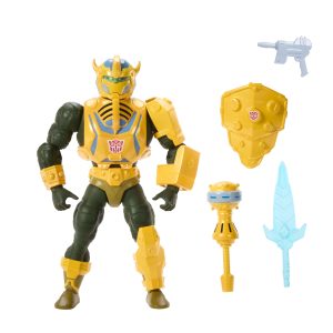 Masters Of Universe Origins & Transformers Bumblebee Armor Man At Arms Action Figure. MOTU 5.5 Inch Toy