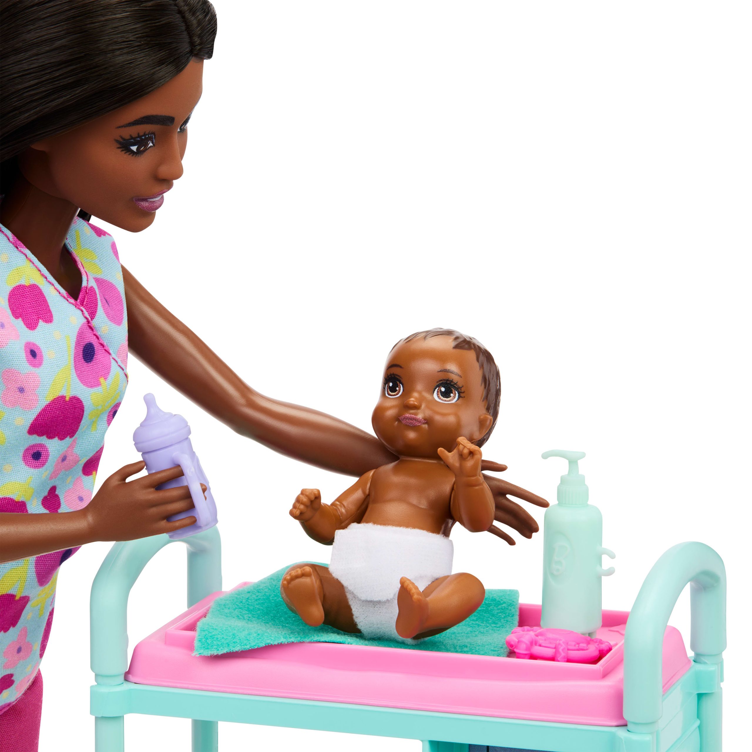 Barbie Careers Baby Doctor Playset With Brunette Fashion Doll. 2 Baby Dolls. Exam Table & Accessories - Image 5