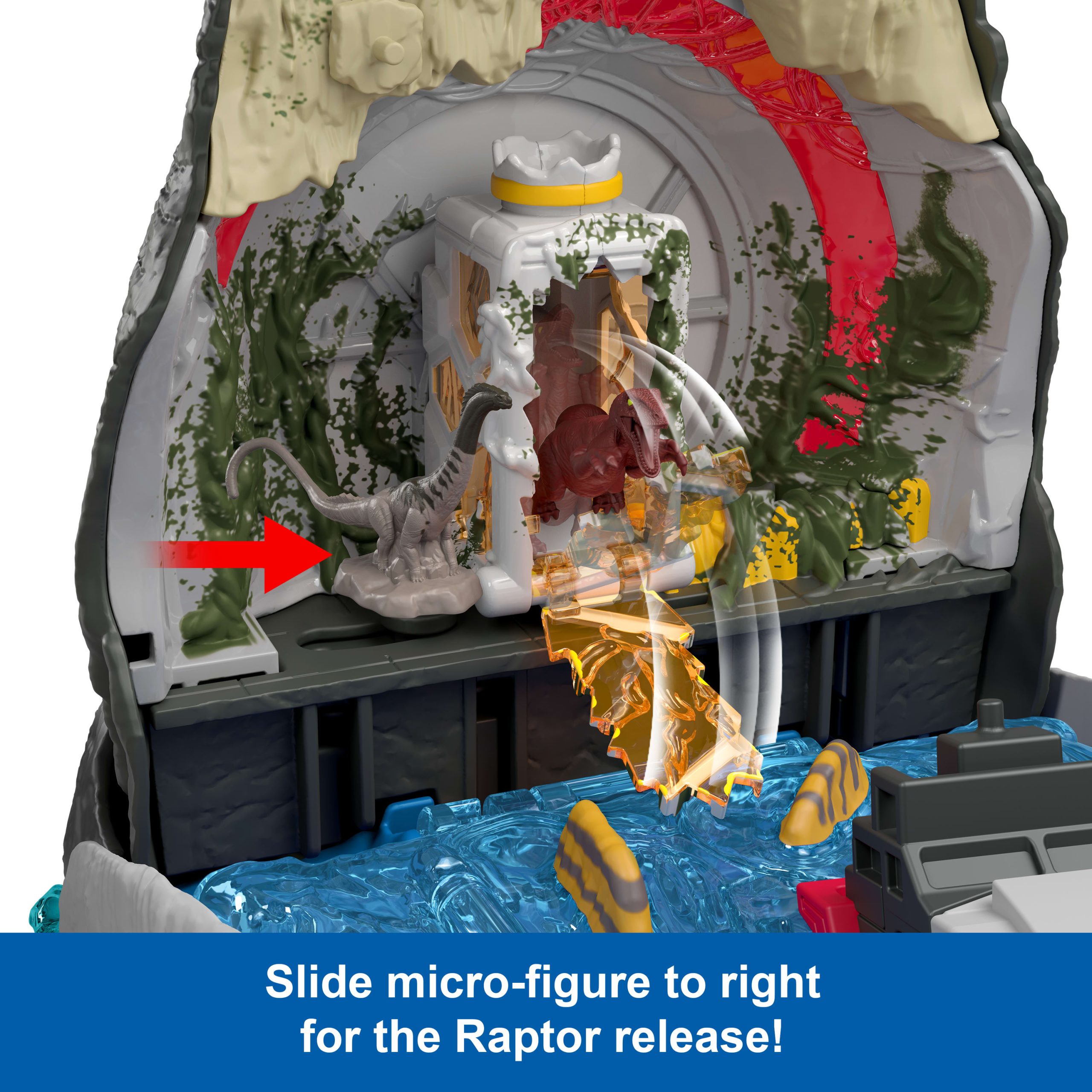 Jurassic World Rebirth Deluxe Mosasaurus Playset. 7 Interactive Features & Sound Fx. 6 Micro Figs - Image 3