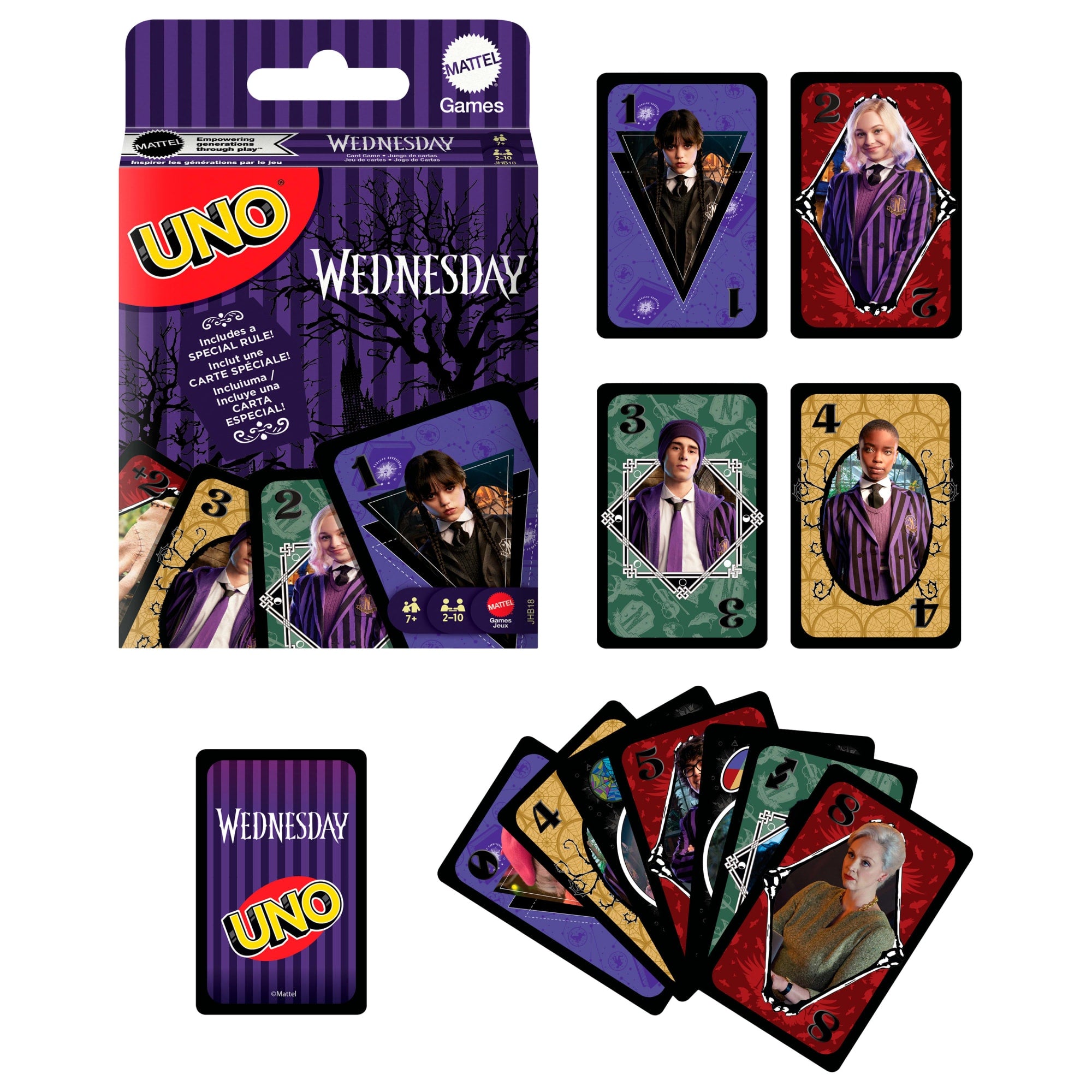 UNO Wednesday Card Game For Kid. Adult & Family Nights. Toy Collectible Inspired By The Series - Image 6