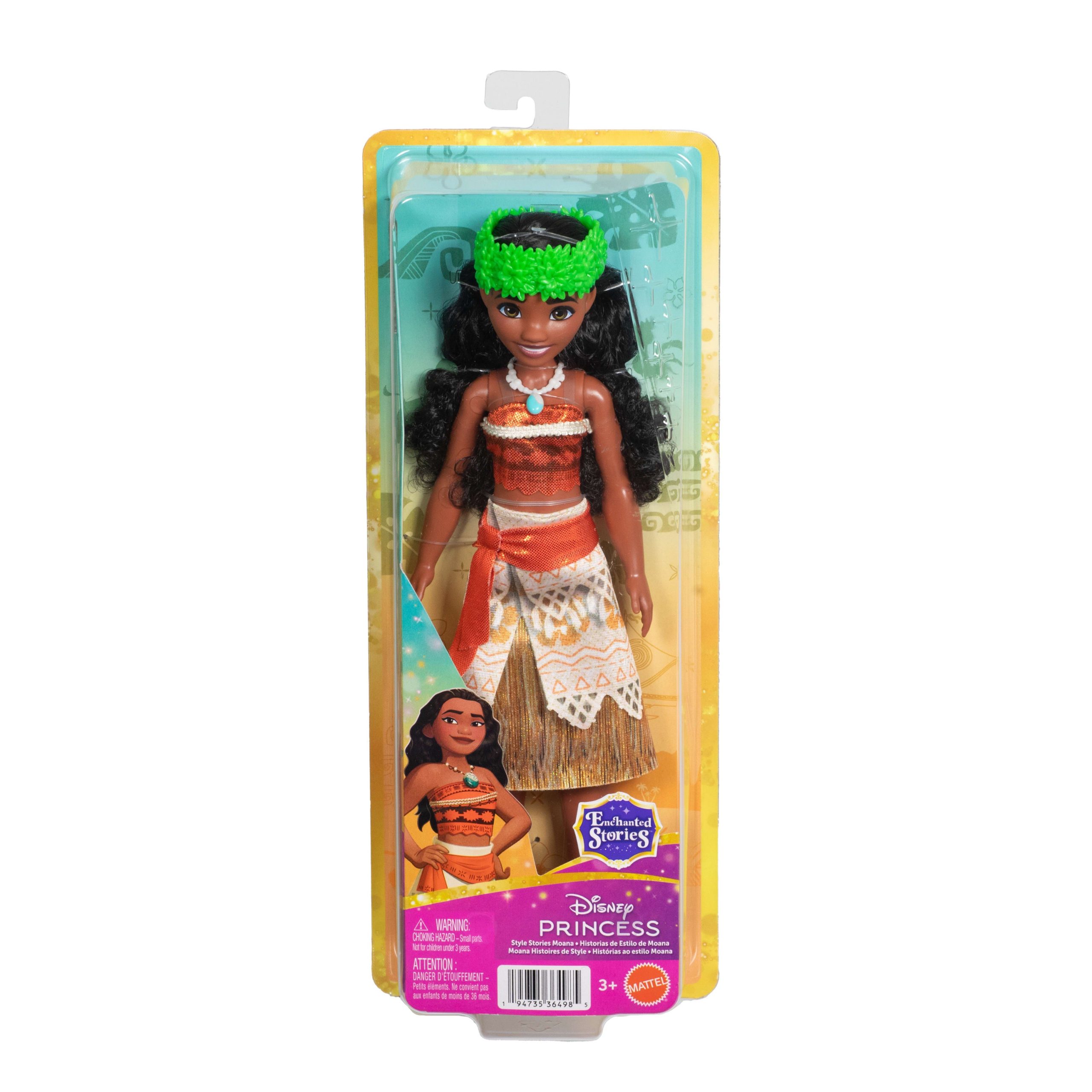 Disney Princess Enchanted Stories Moana Fashion Doll With Sparkling Outfit & Accessories. Posable - Image 6
