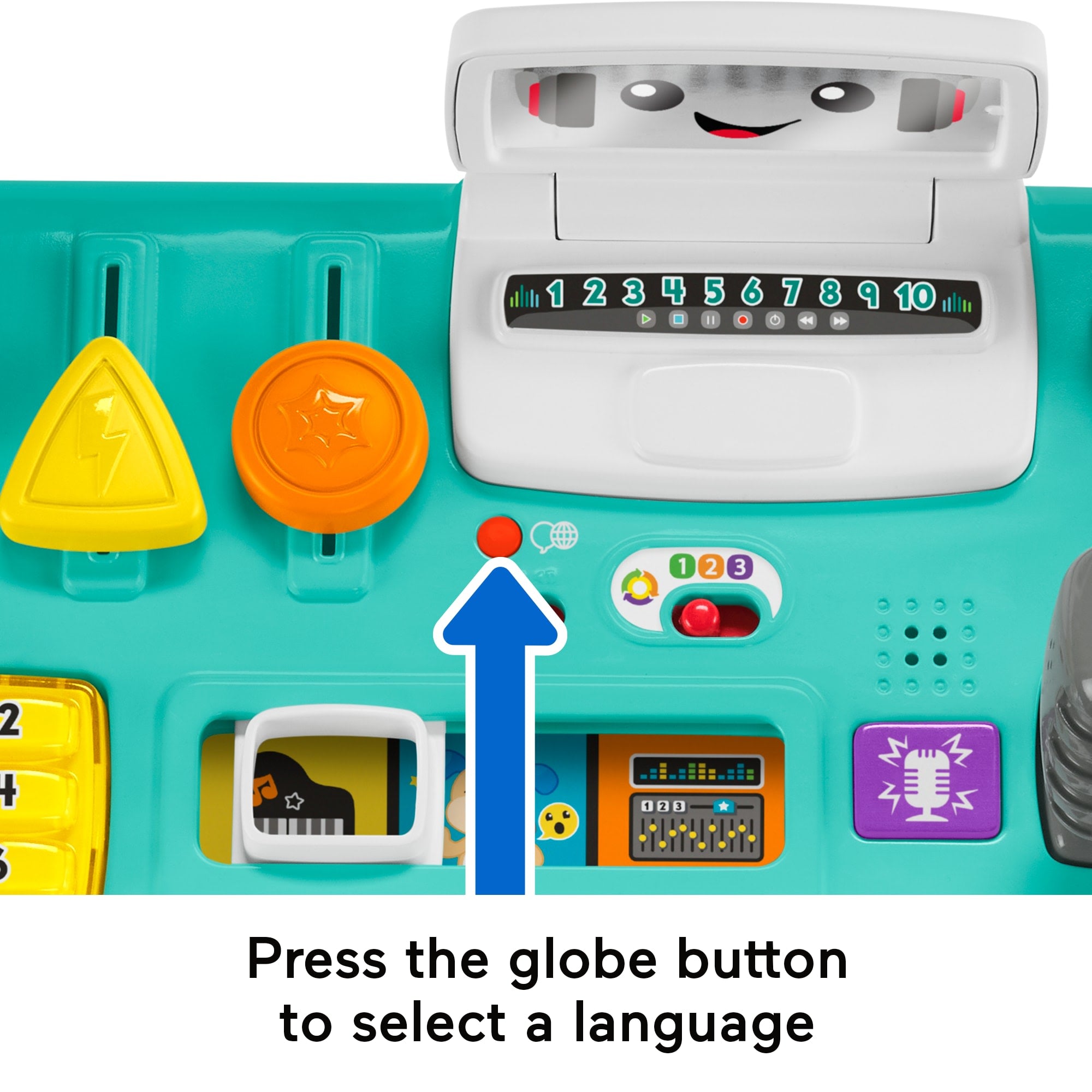 Fisher-Price Laugh & Learn Mix & Learn DJ Table Musical Learning Toy For Baby & Toddler. Multilanguage Version - Image 3