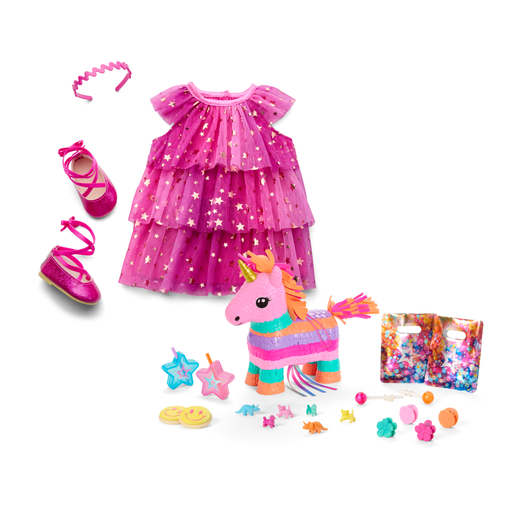 Pink Party-Ready Dress & Party Accessories for 18-inch Dolls - Image 2