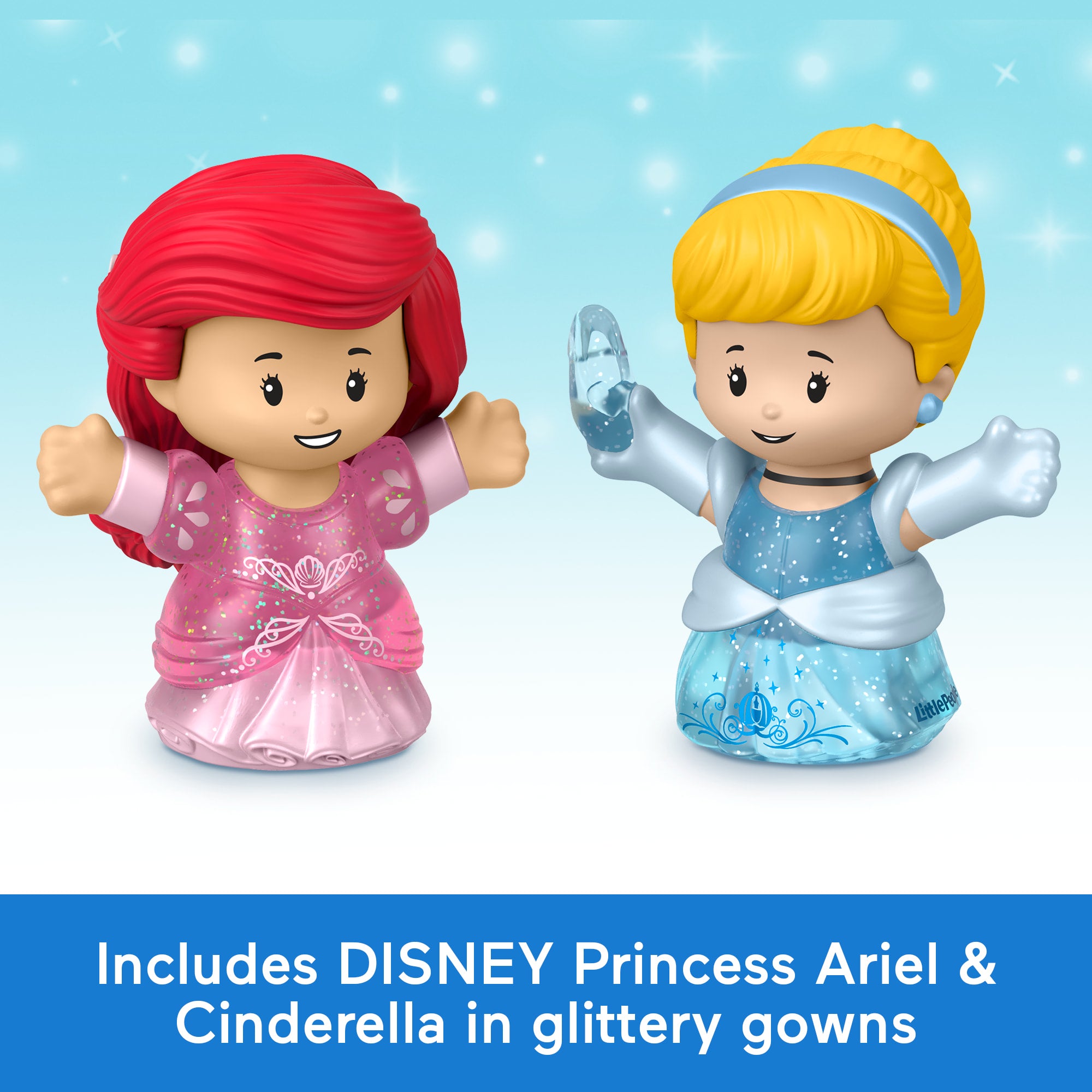 Fisher-Price Little People Disney Princess Shimmer & Glow Dress Shop Toddler Playset & 2 Figures - Image 5