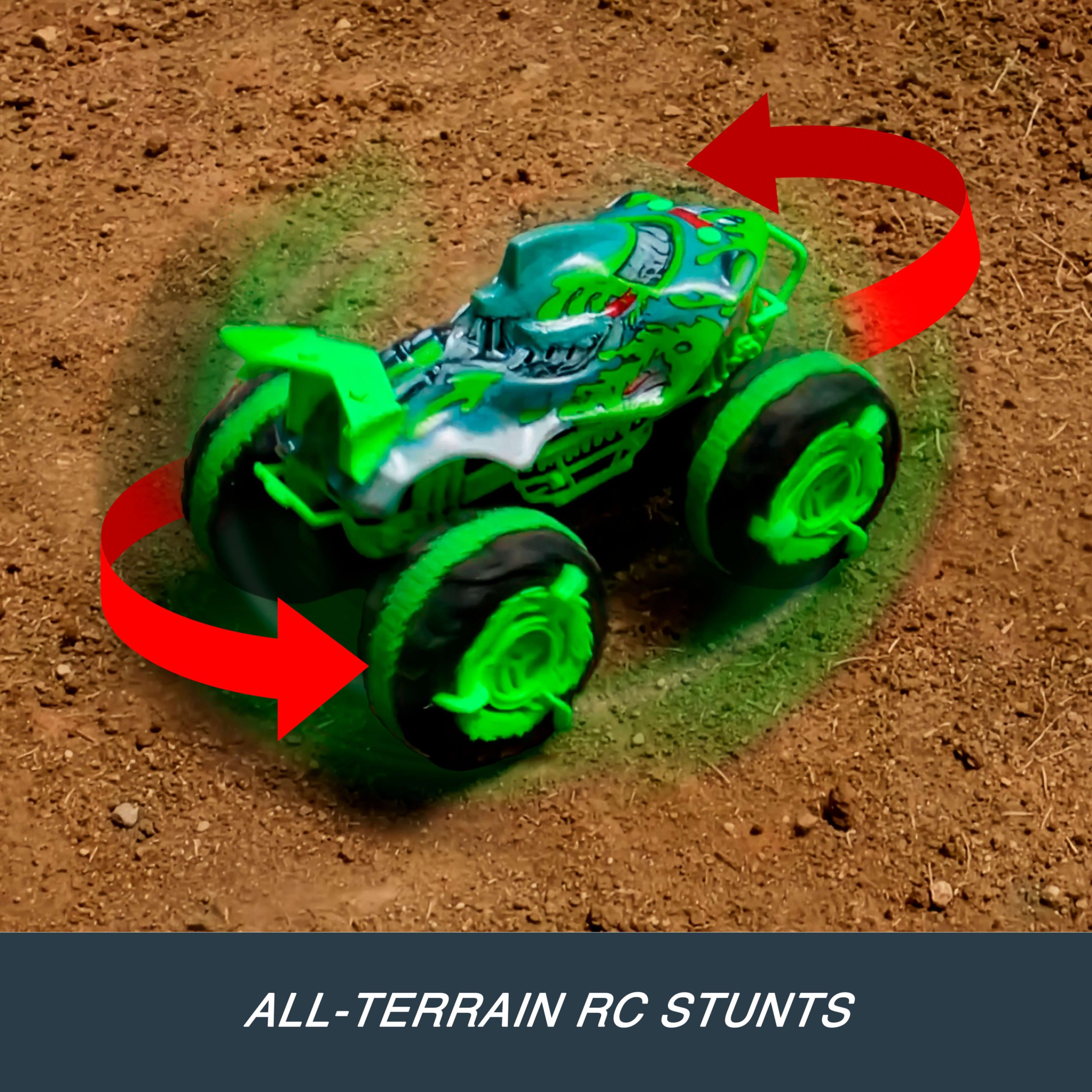 Hot Wheels Monster Trucks All-Terrain Great Bite RC. Remote-Control Toy. Drive On Land & in Water - Image 3