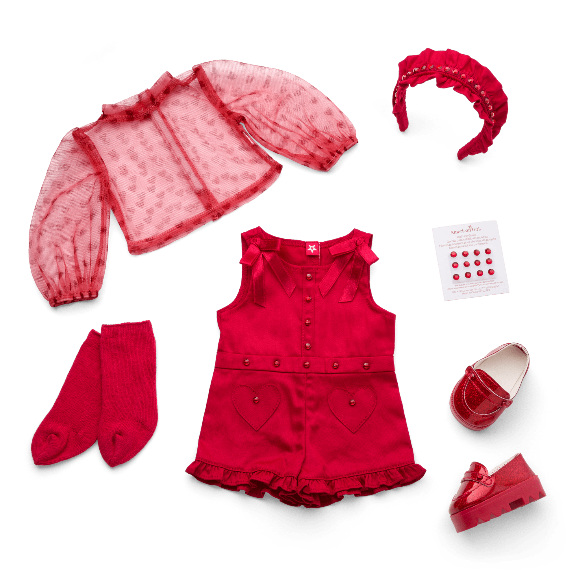 January Garnet Glam Outfit for 18-inch Dolls