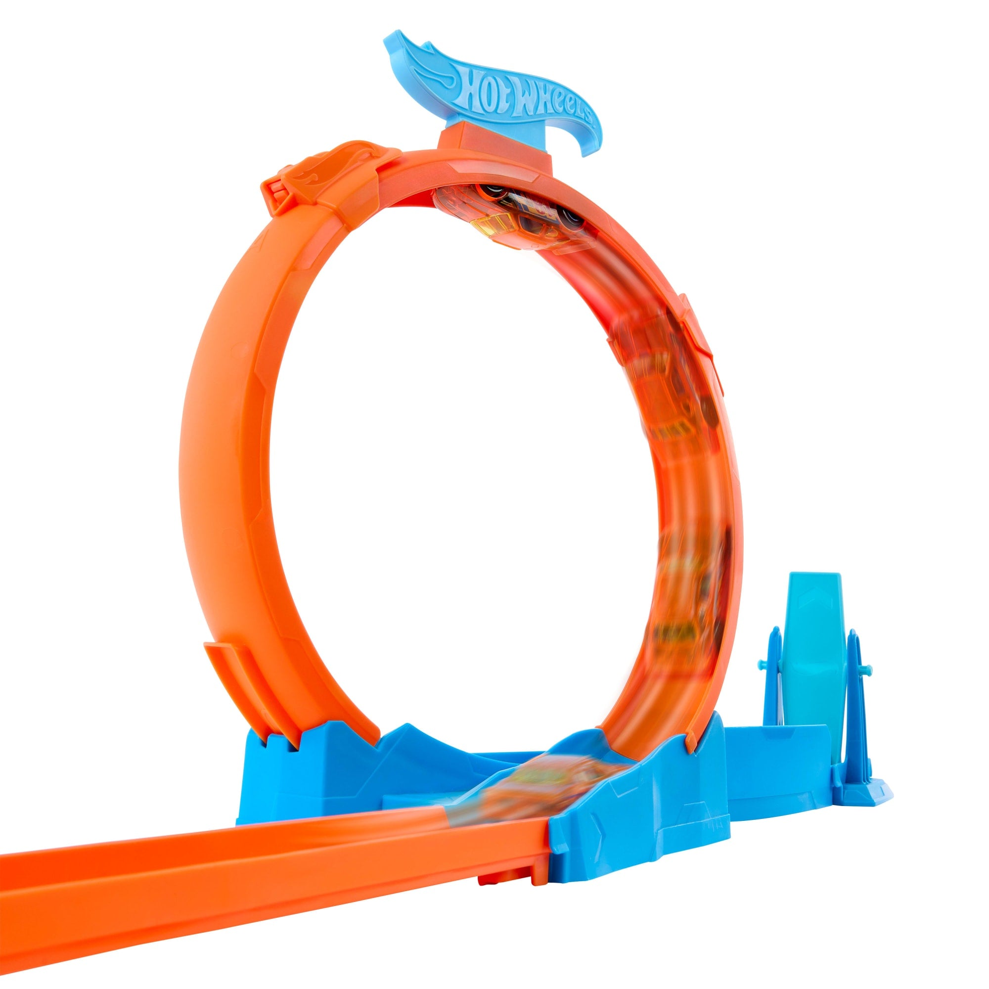 Hot Wheels Track Creator Triple Loop Pack & 1:64 Scale Toy Car. Track-Building Set - Image 4