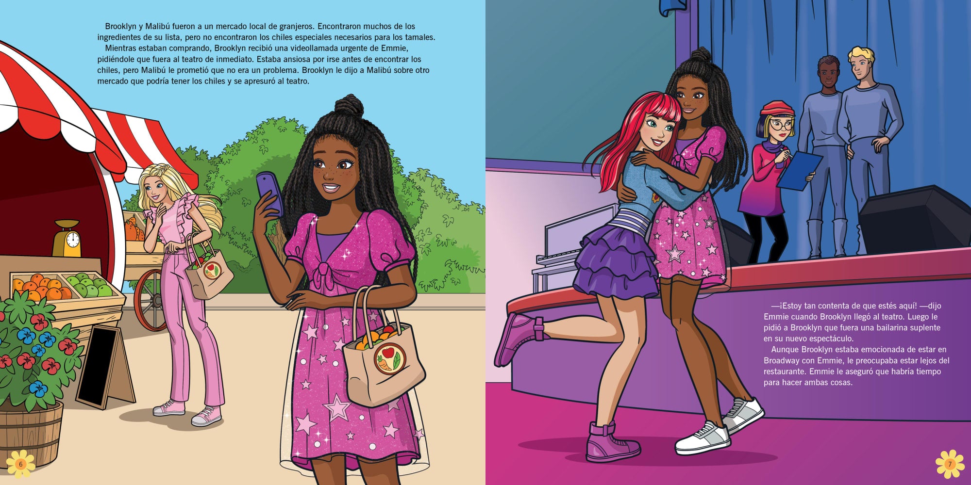 Barbie And Teresea: Recipe For Friendship Paperback Book & 2 Sticker Sheets. Spanish-Language - Image 4