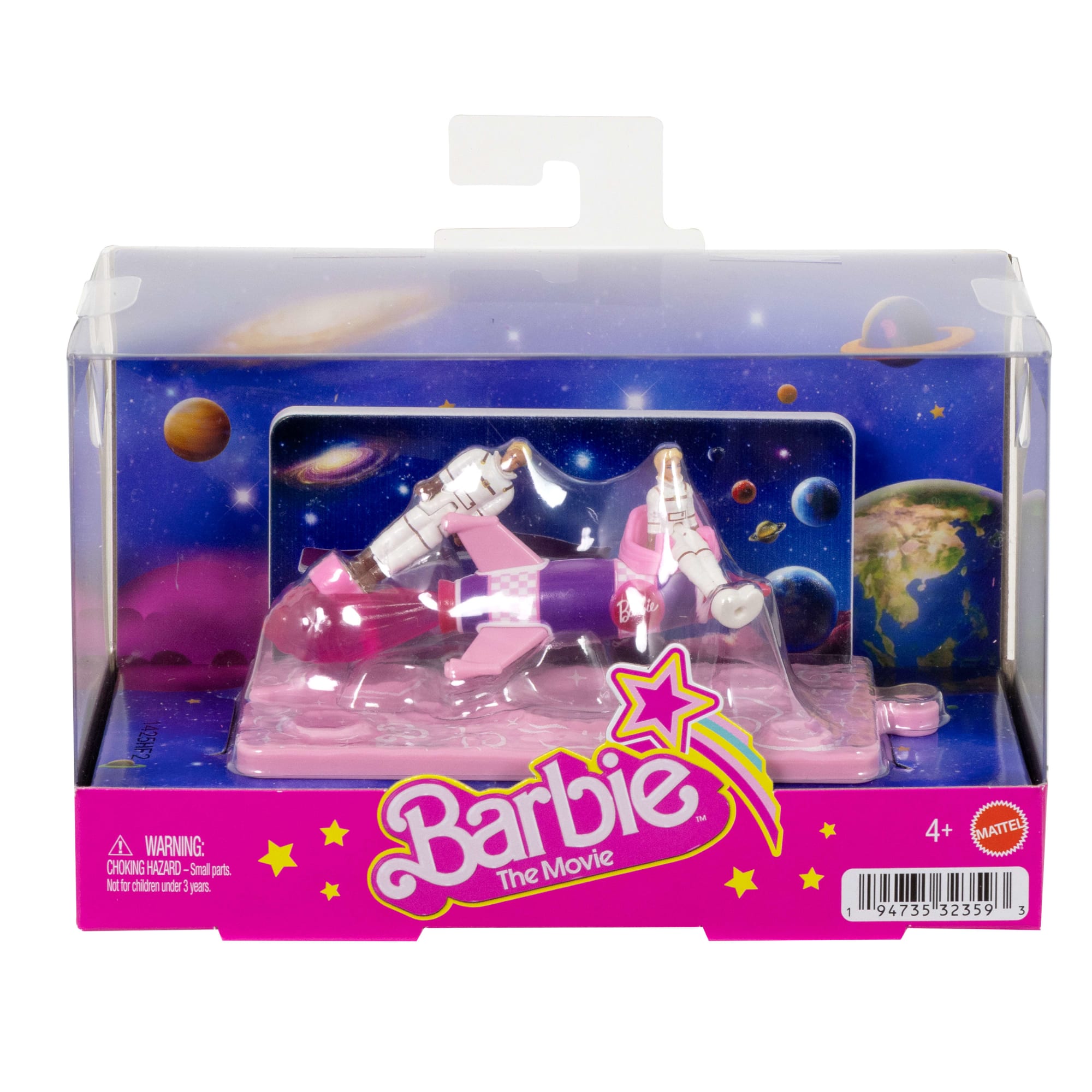 Barbie Mini BarbieLand Vehículo para Muñecas La Película Barbie y Ken en Cohete Espacial - Image 4