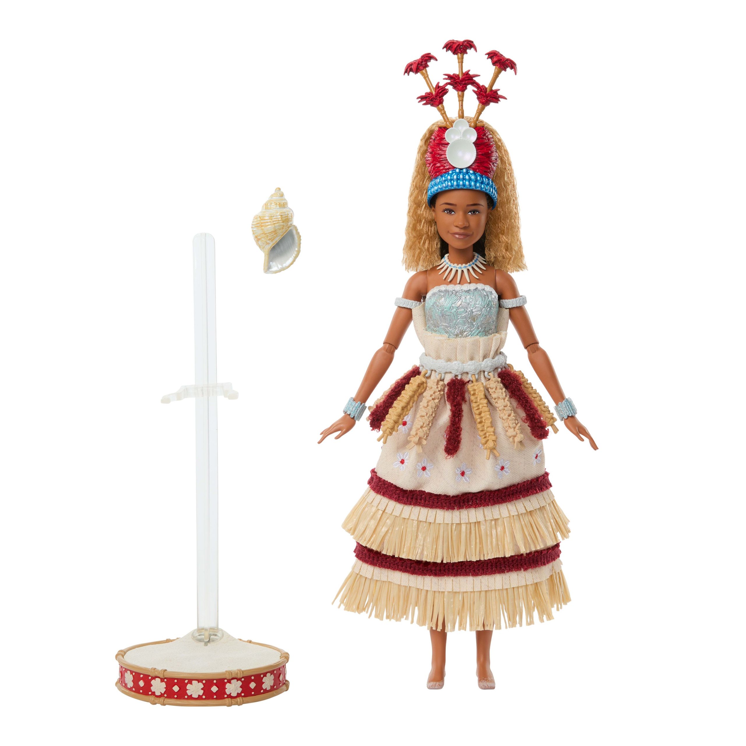 Poupée Mode Moana Disney Collector en Tenue Cérémonielle du Film en Prise de Vues Réelles Avec Coquillage - Image 6