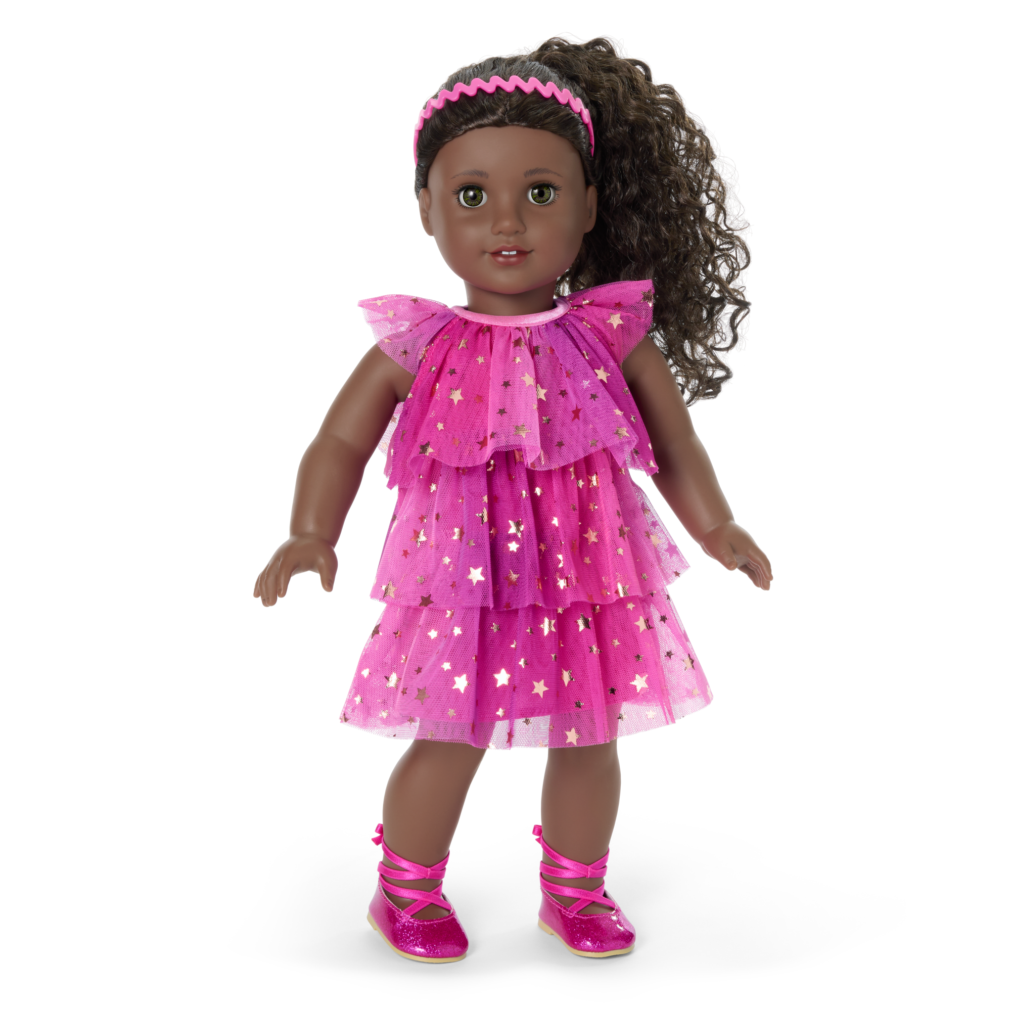 Pink Party-Ready Dresses for Girls & 18-inch Dolls - Image 3