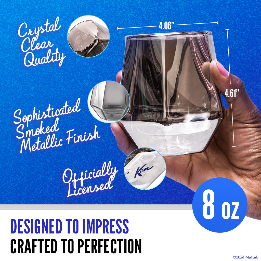 Barbie™ X Dragon Glassware® Ken™ Whiskey Glasses - Image 2