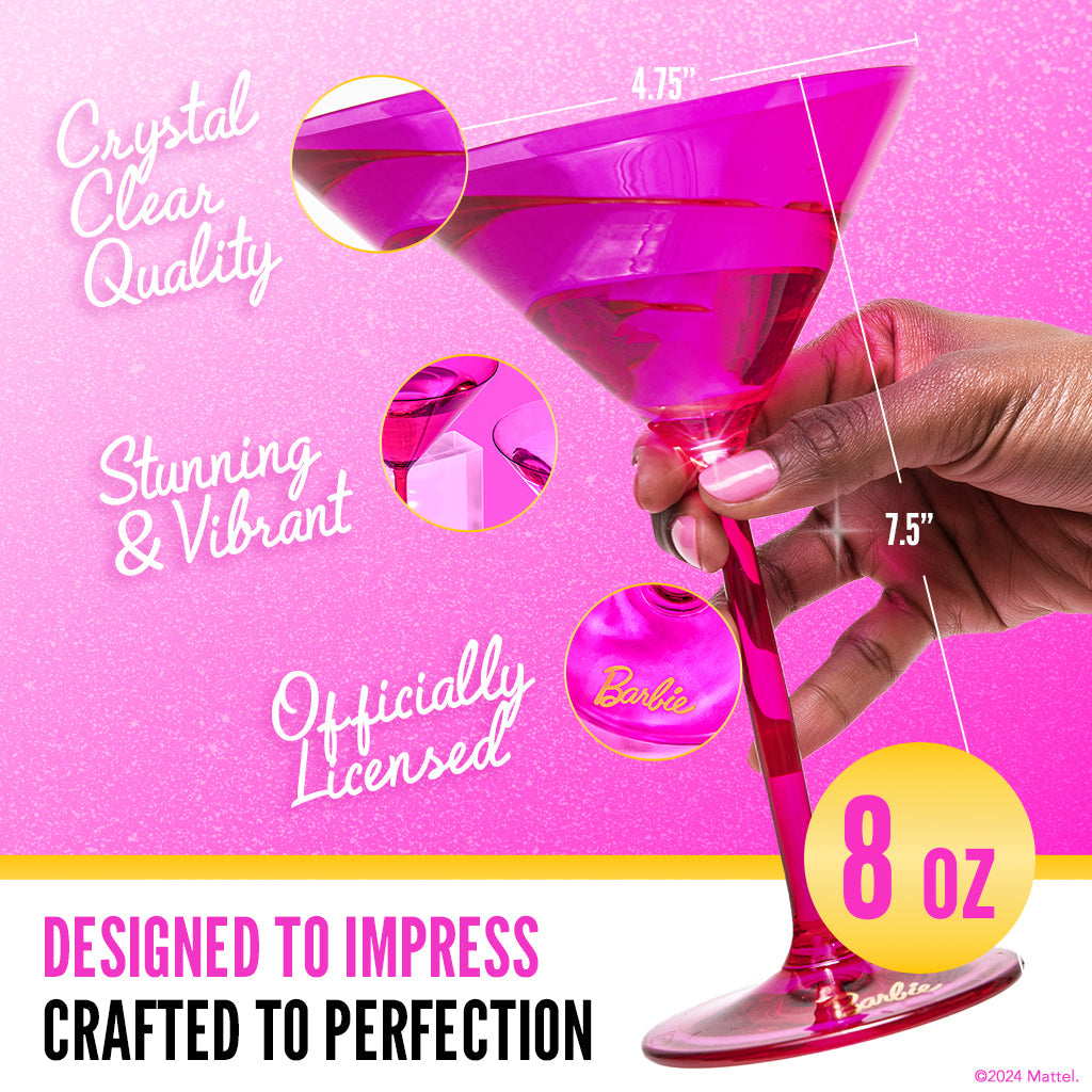 Barbie™ X Dragon Glassware® Martini Glasses - Image 2