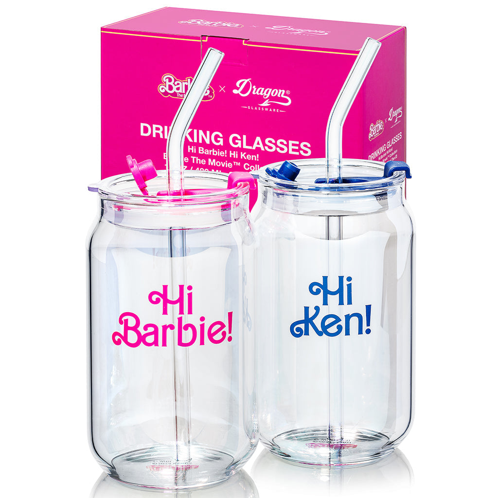 Barbie™ the Movie X Dragon Glassware® Hi Barbie! Hi Ken! Drinking Glasses - Image 8
