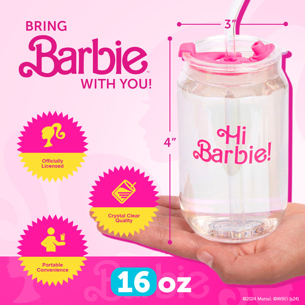 Barbie™ the Movie X Dragon Glassware® Hi Barbie! Hi Ken! Drinking Glasses - Image 9